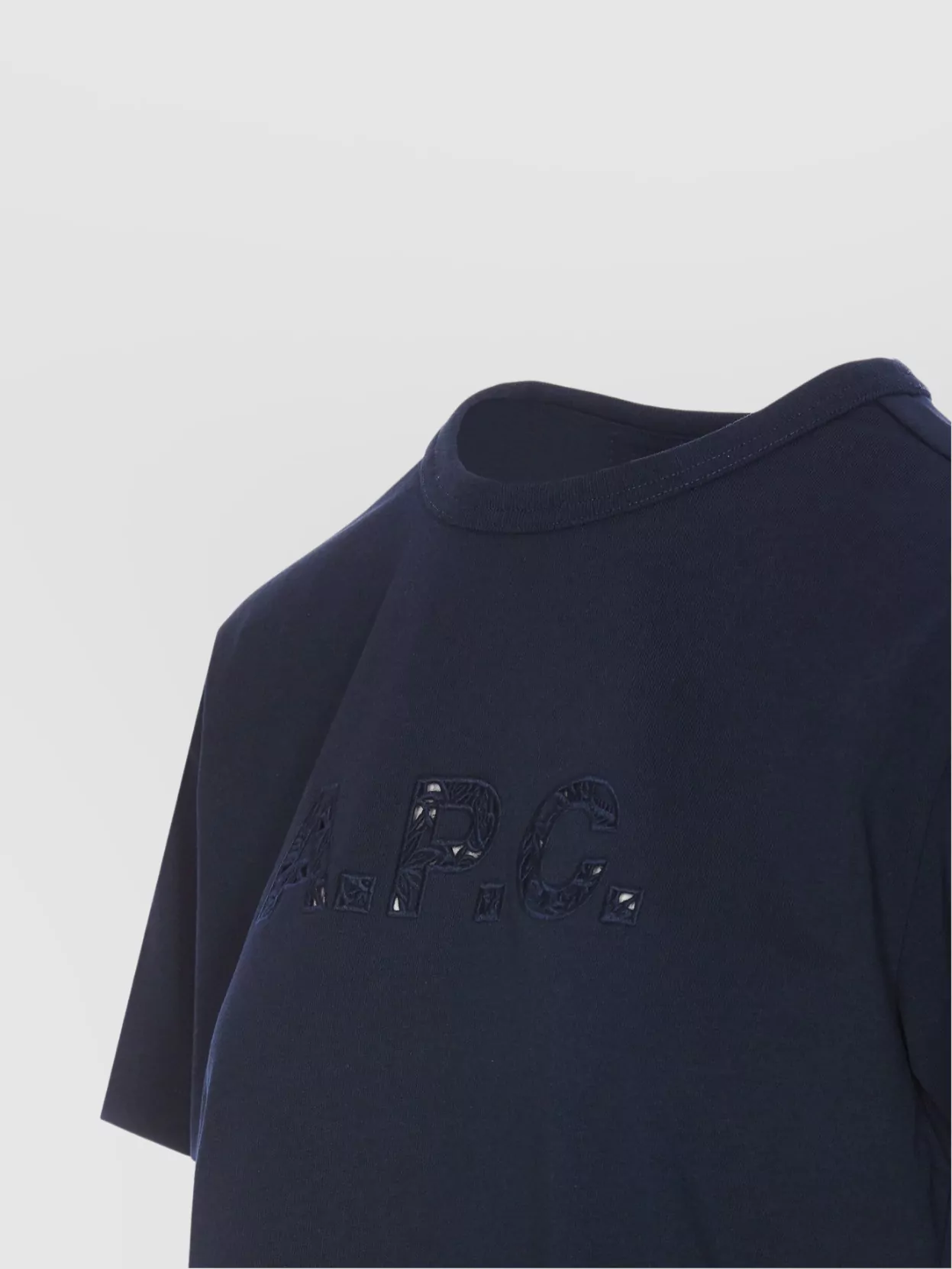 A.p.c. Crewneck Embroidered Logo Short Sleeves Top