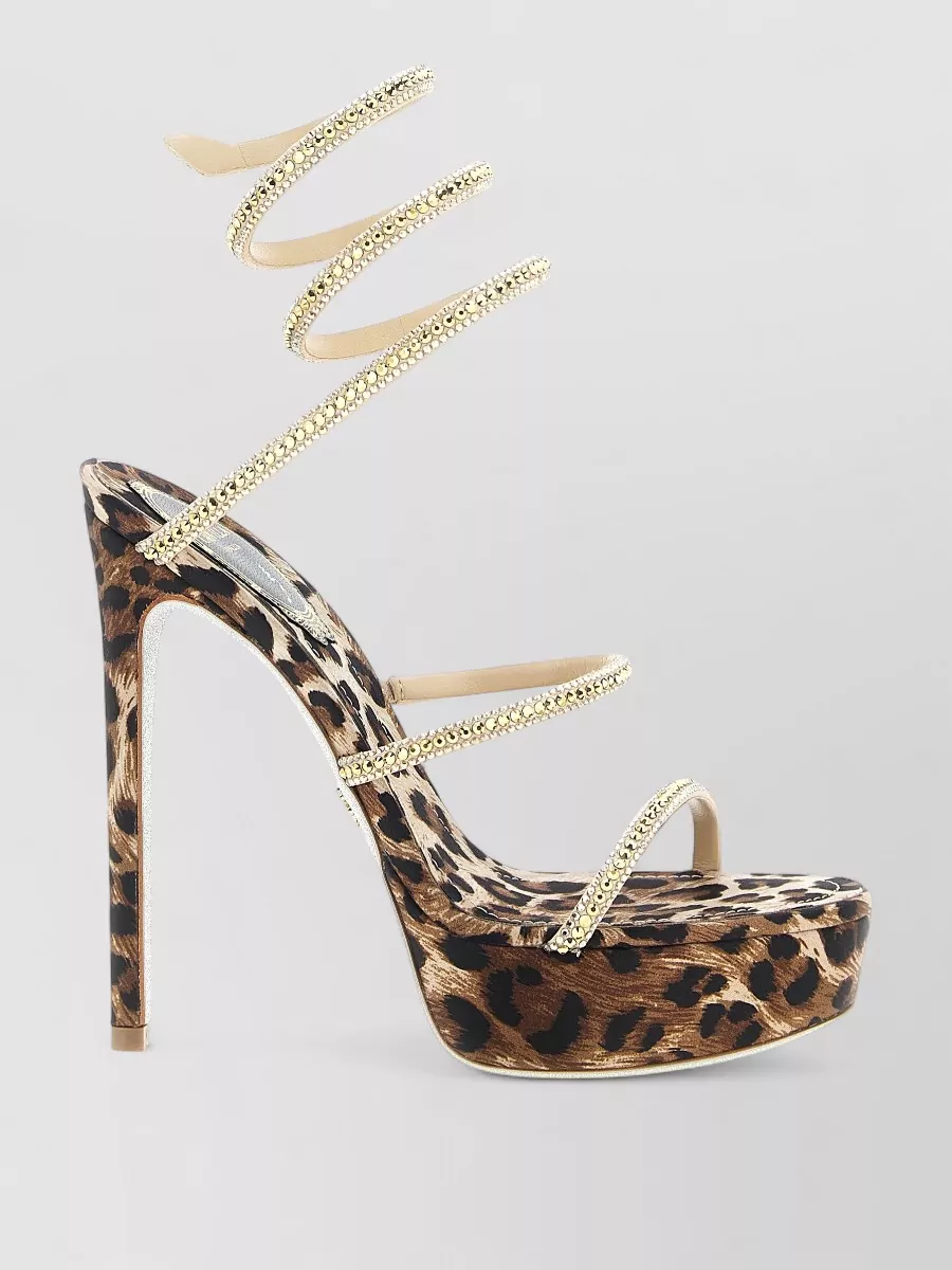 Rene Caovilla Leopard Sandals