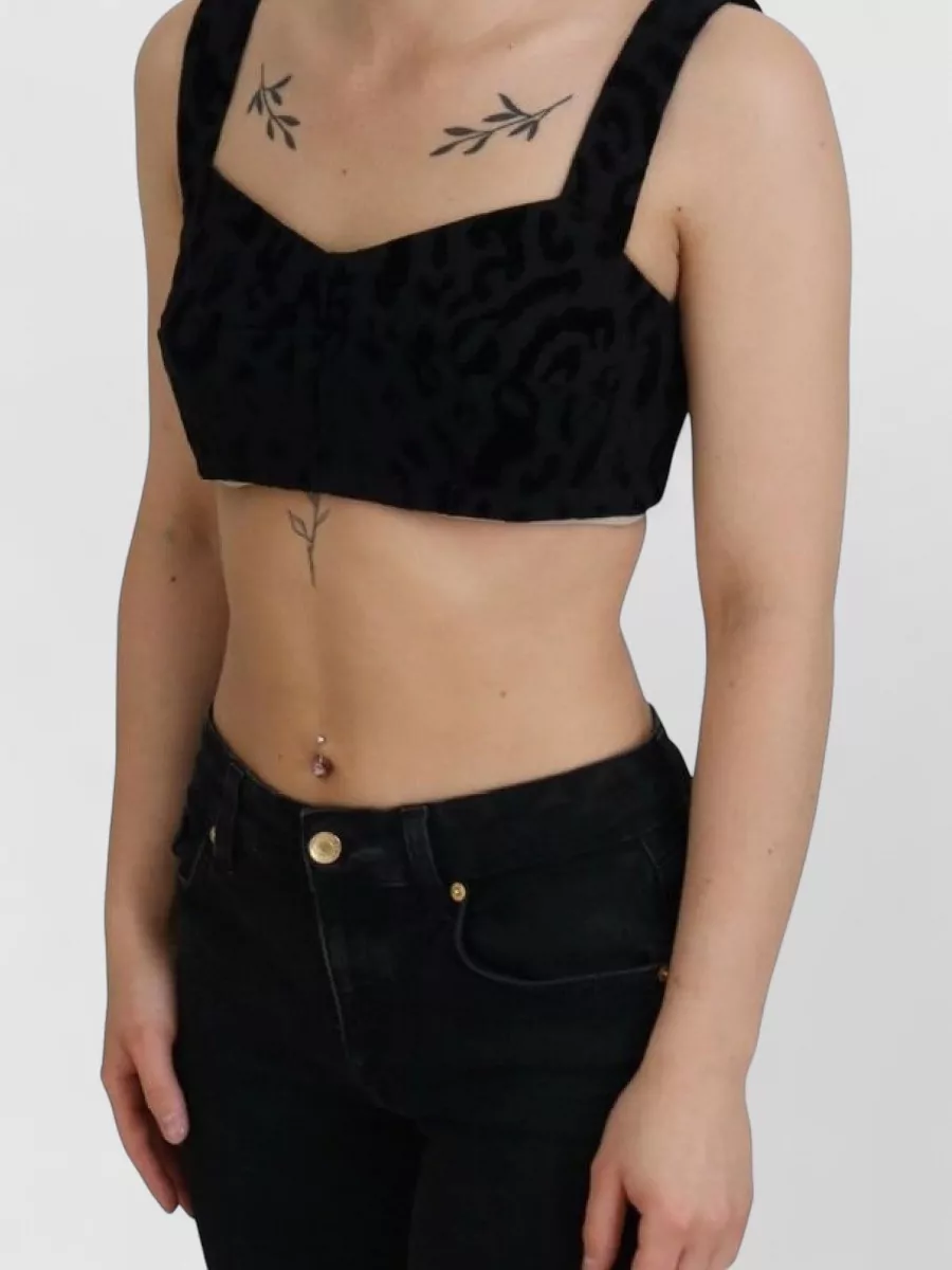 Dolce&Gabbana Leopard-Print Cropped Bustier Top