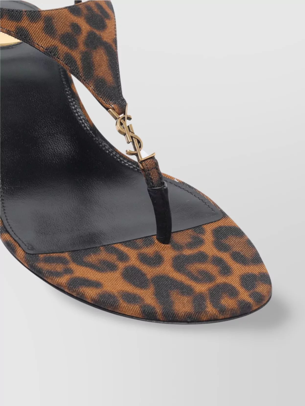 Saint Laurent Animalier Print Wedge Sandals