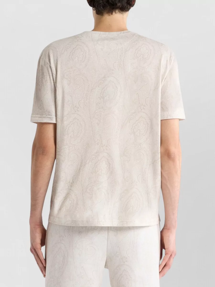 Etro Roma T Shirt Crew Neck Paisley