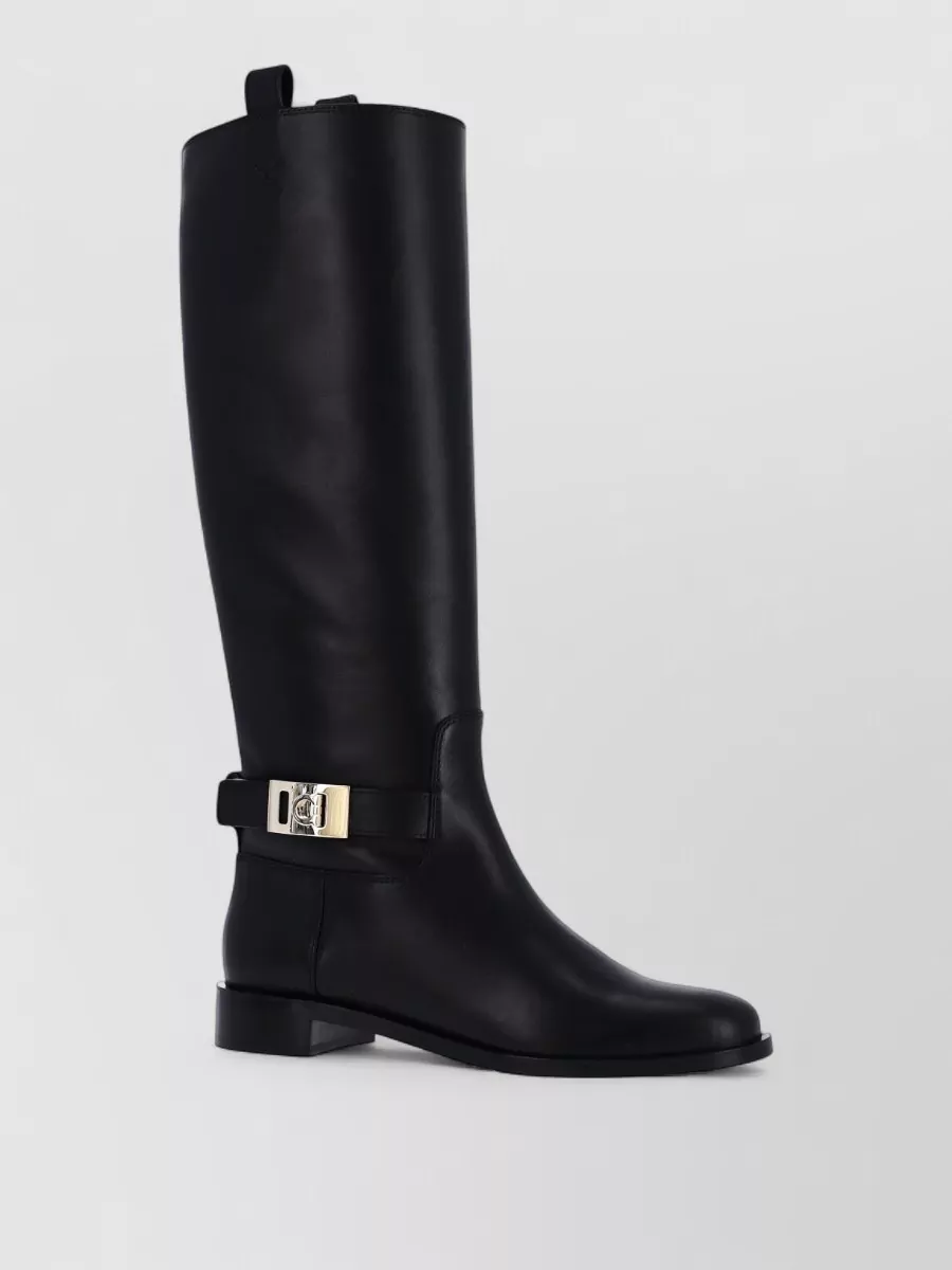 Ferragamo Leather Ankle Boots
