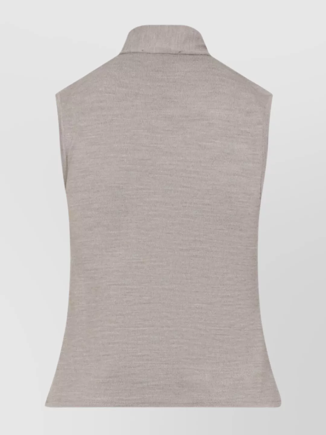 Lemaire Asymmetrical Sleeveless Cardigan Scarf Collar In Neutral