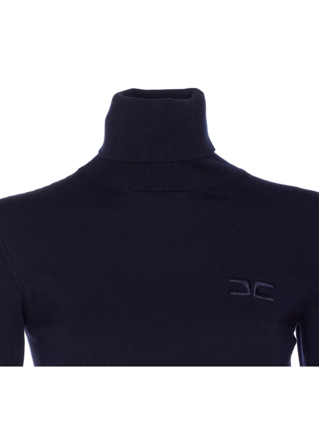 Elisabetta Franchi Knitwear With Belted Waist And Turtleneck