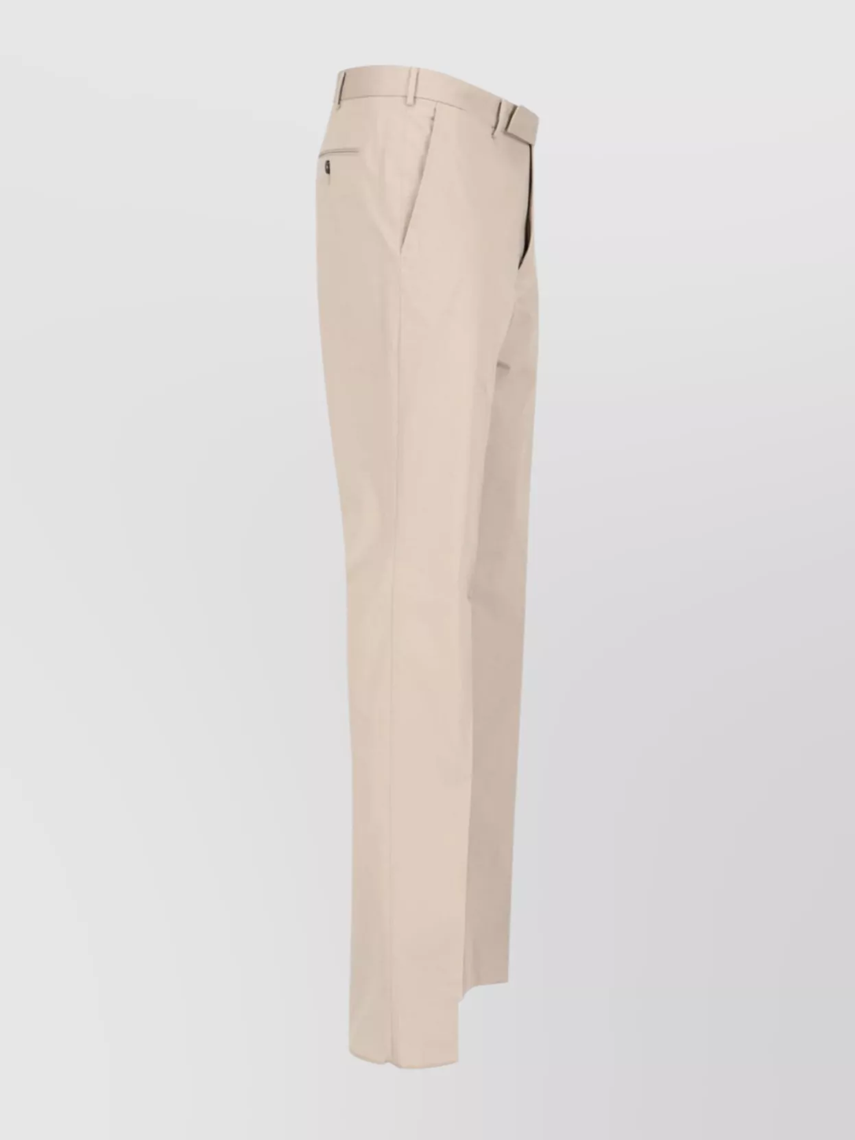 Shop Zegna Straight Trousers With Pockets And Loops In Pink