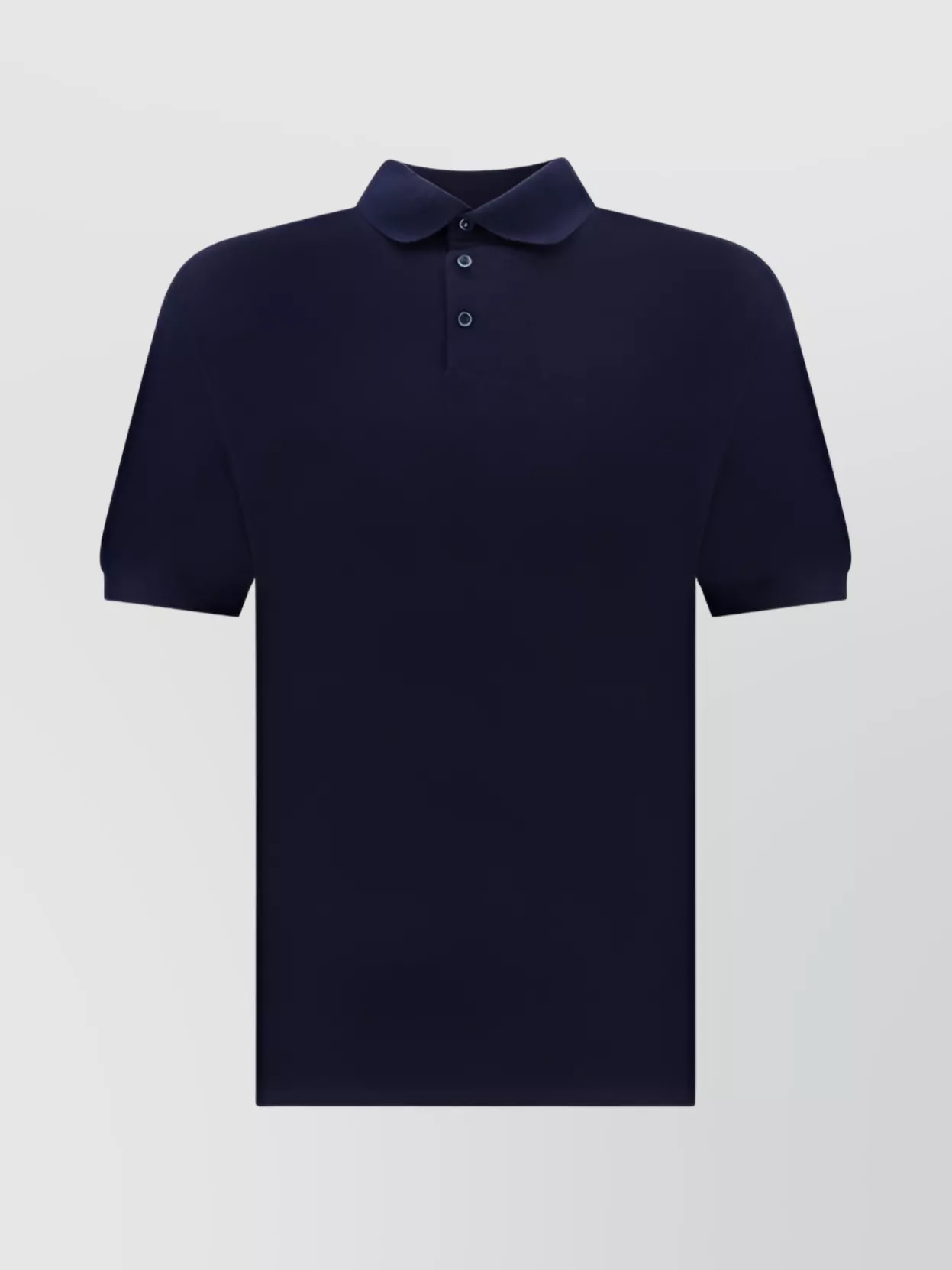 Shop Brunello Cucinelli Ribbed Collar Cotton Polo Shirt