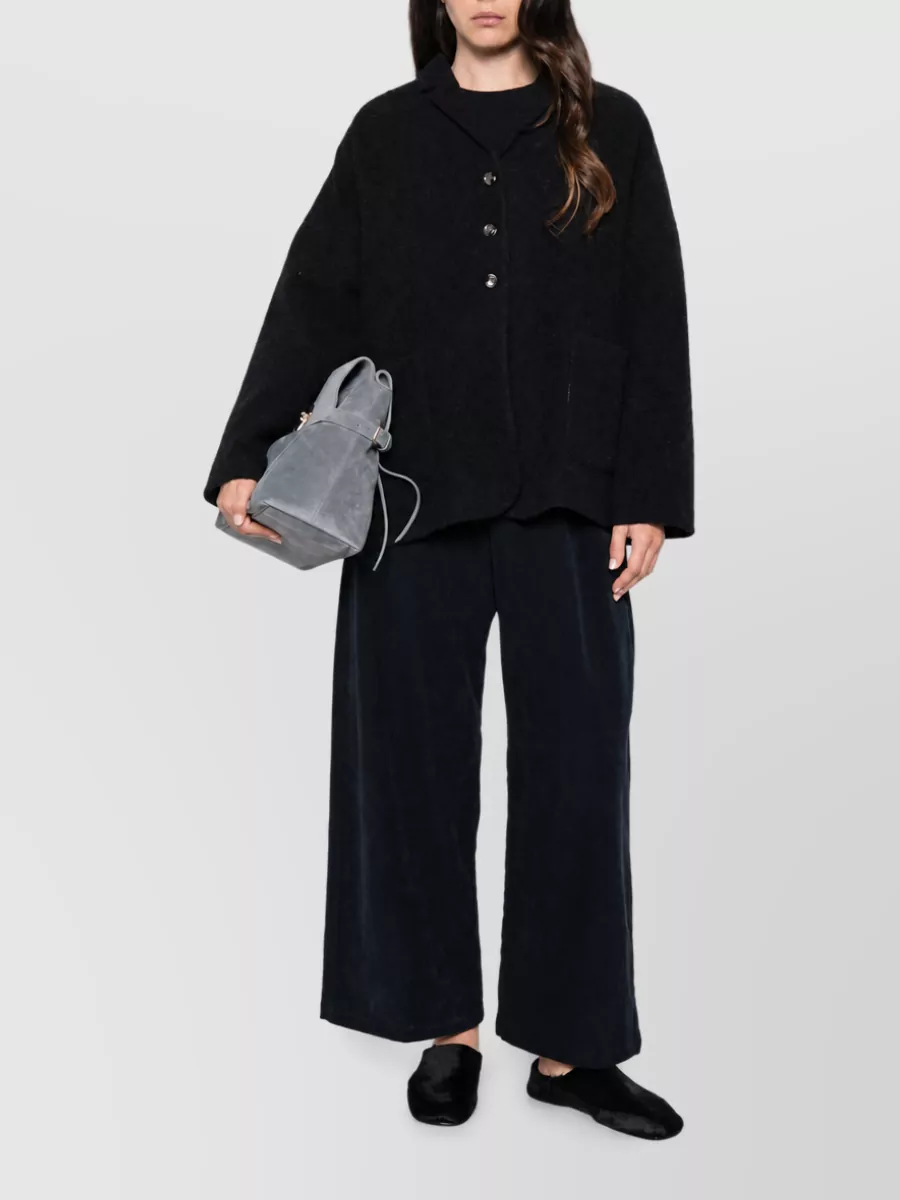 Apuntob Felted Virgin Wool Oversized Coat