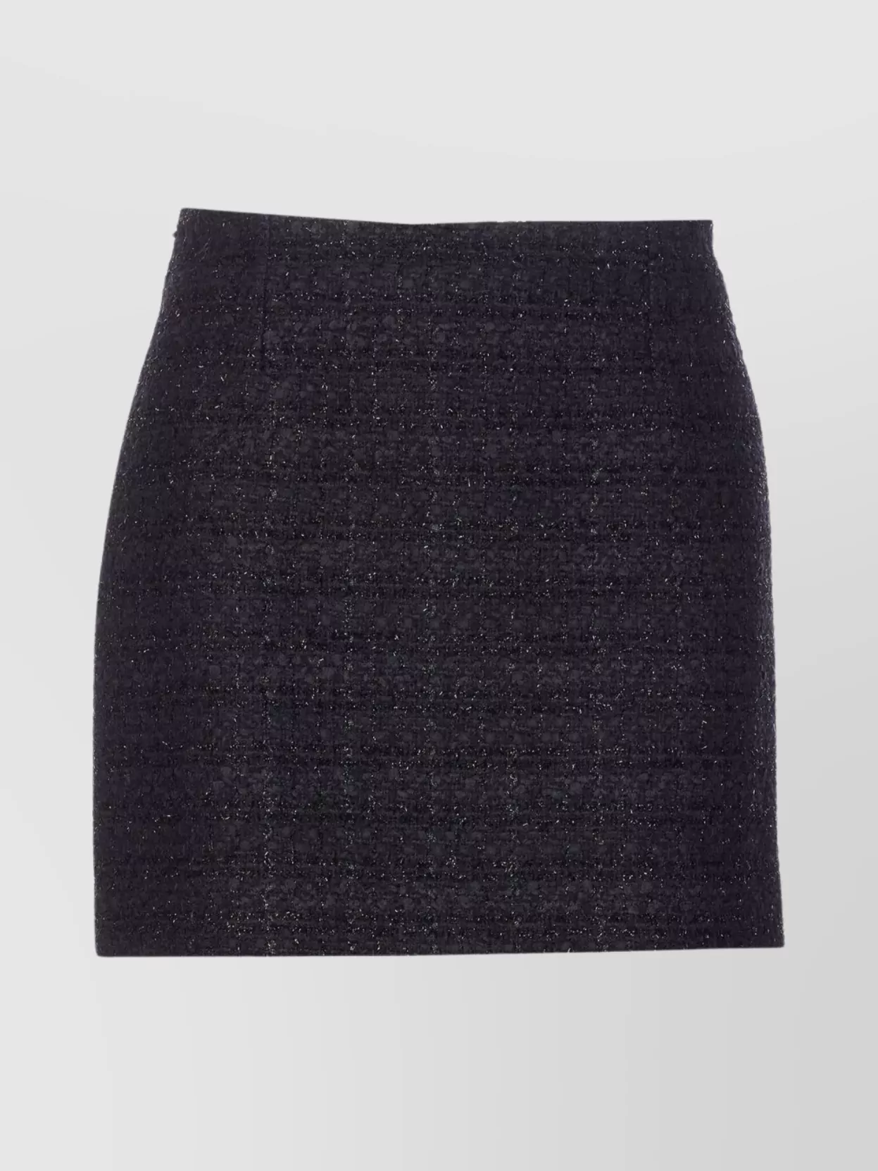 Tagliatore High Waist Mini Skirt In Textured Fabric In Black