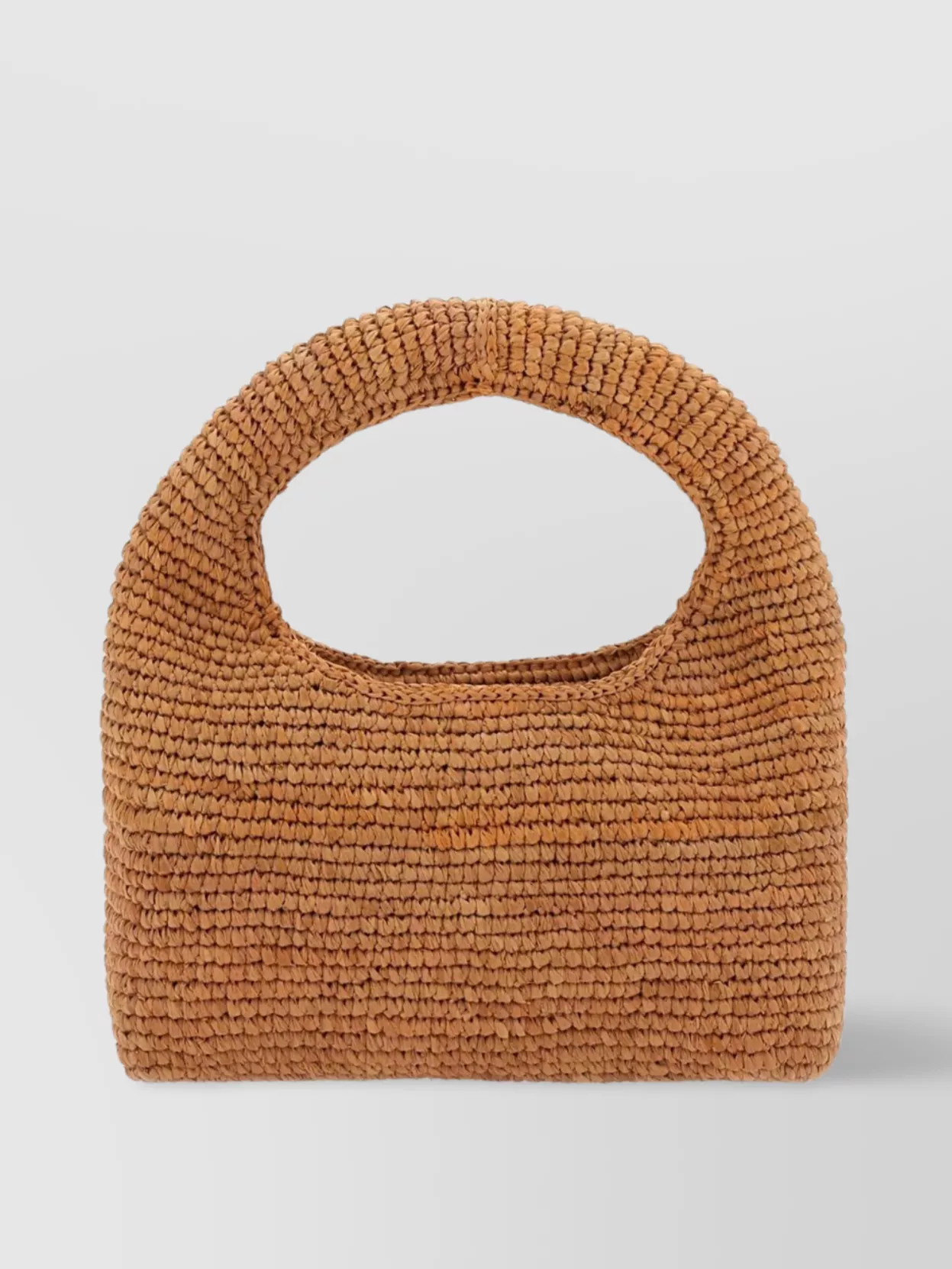 Manebi Crescent Top Handle Woven Texture Bag