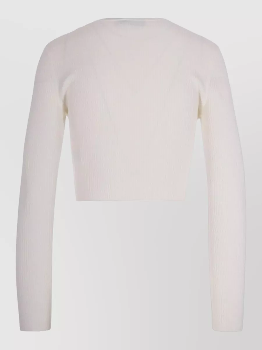 Elisabetta Franchi Ribbed Knit Long-Sleeve Cardigan