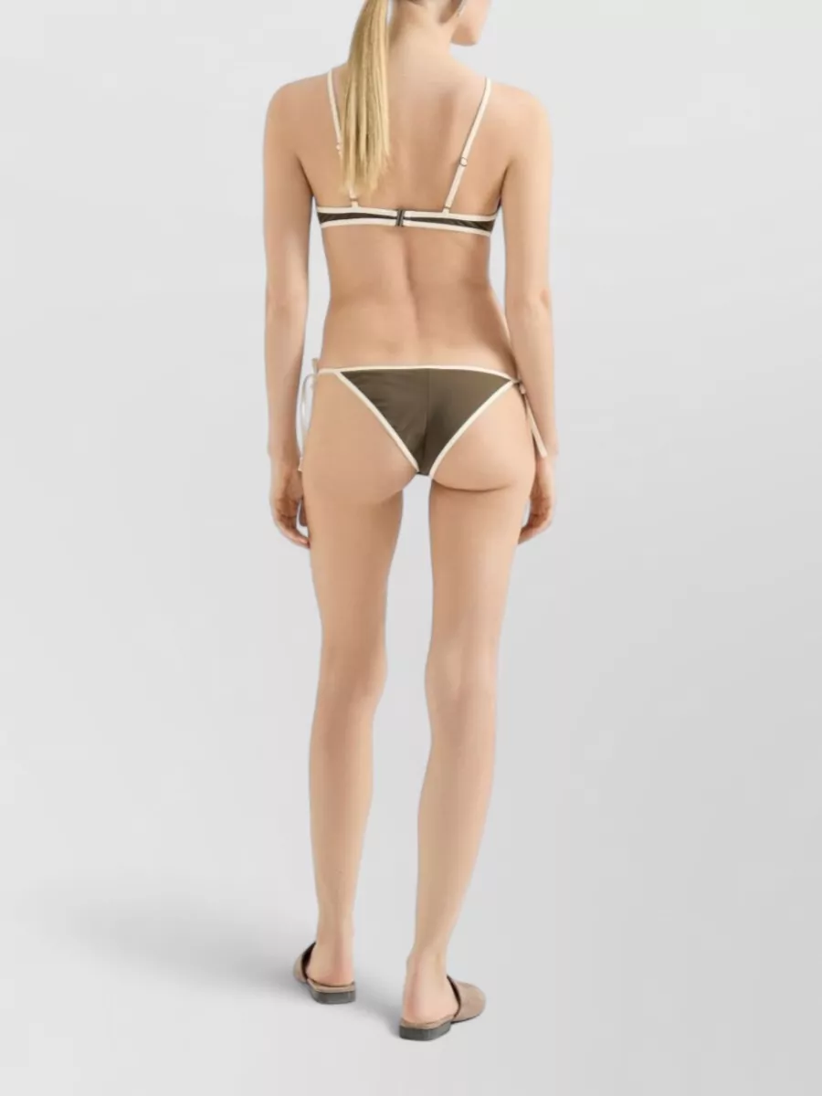 Brunello Cucinelli Bikini Set Triangle Top Tie Side