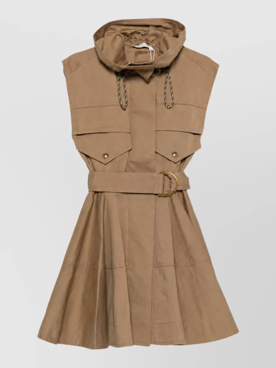 Zimmermann Cotton sleeveless belted cape