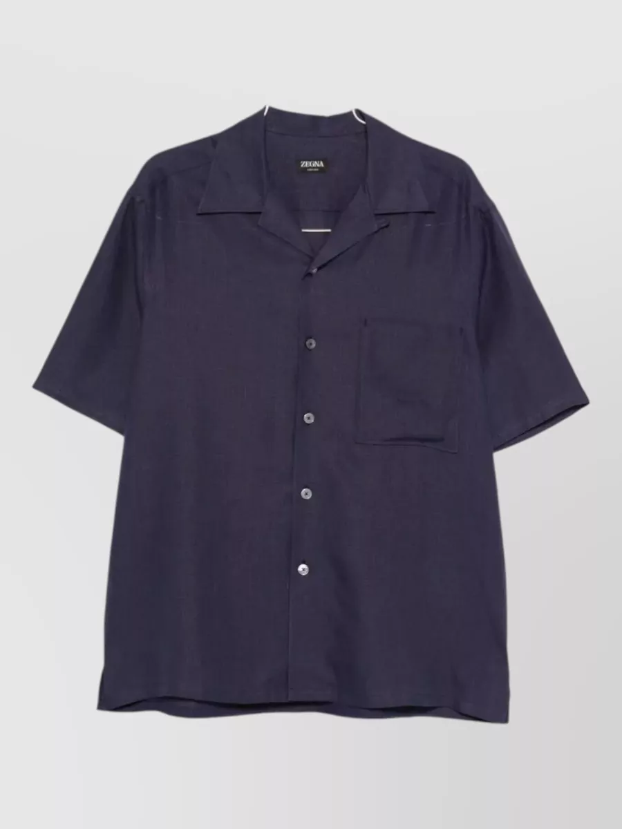 Zegna linen cuban collar shirt