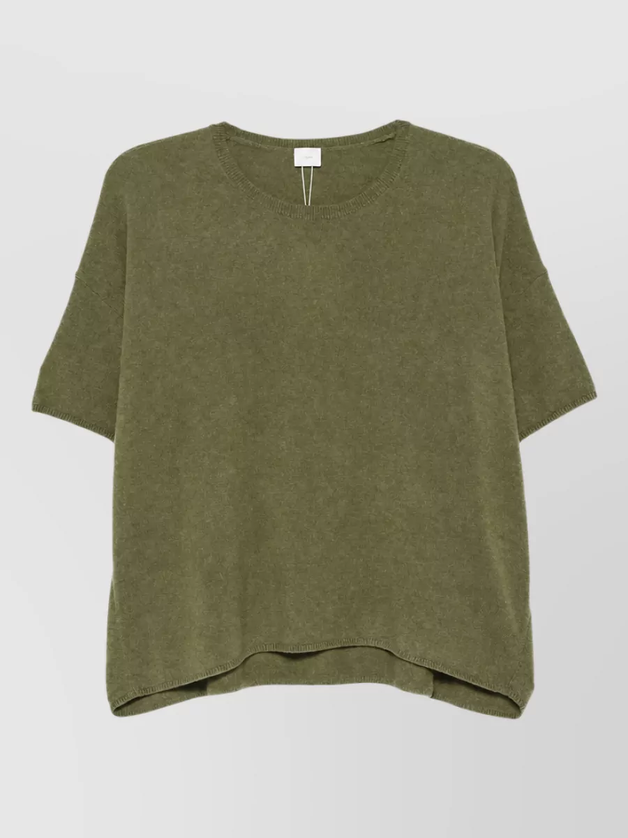 Ct Plage cashmere fine knit crew neck short sleeve jumper