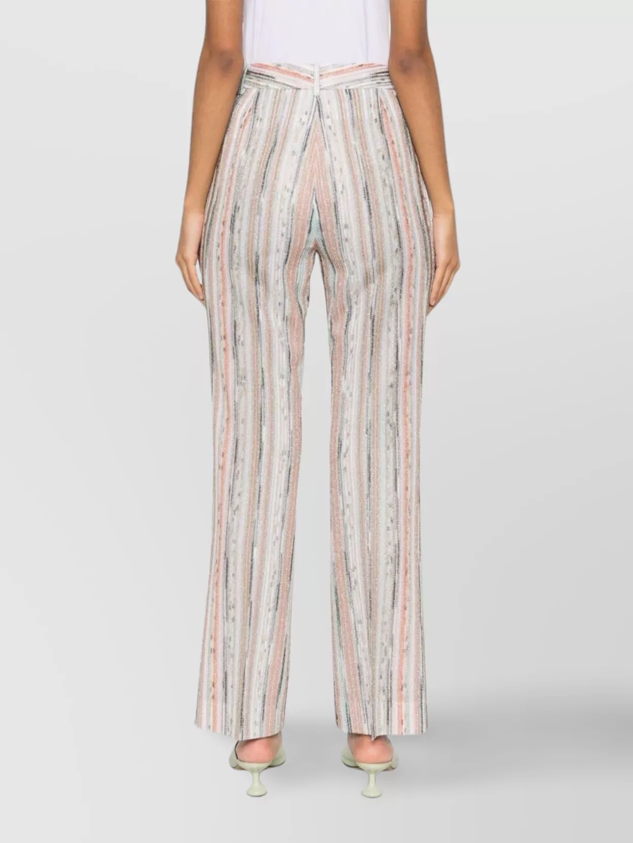 Missoni Striped Straight Leg Trousers With Button Detailing