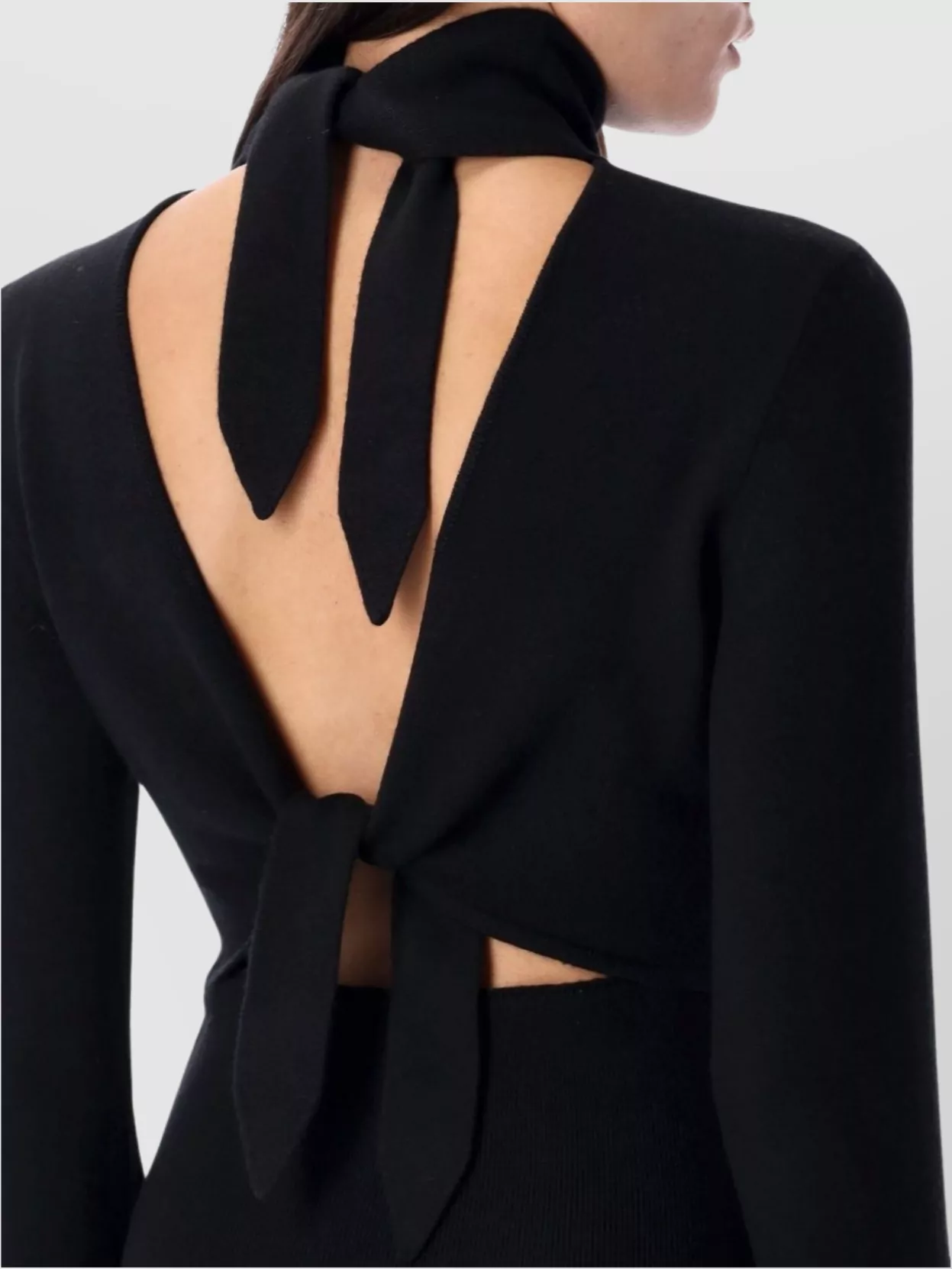 Givenchy Back Tied Midi Dress With Cashmere Knit