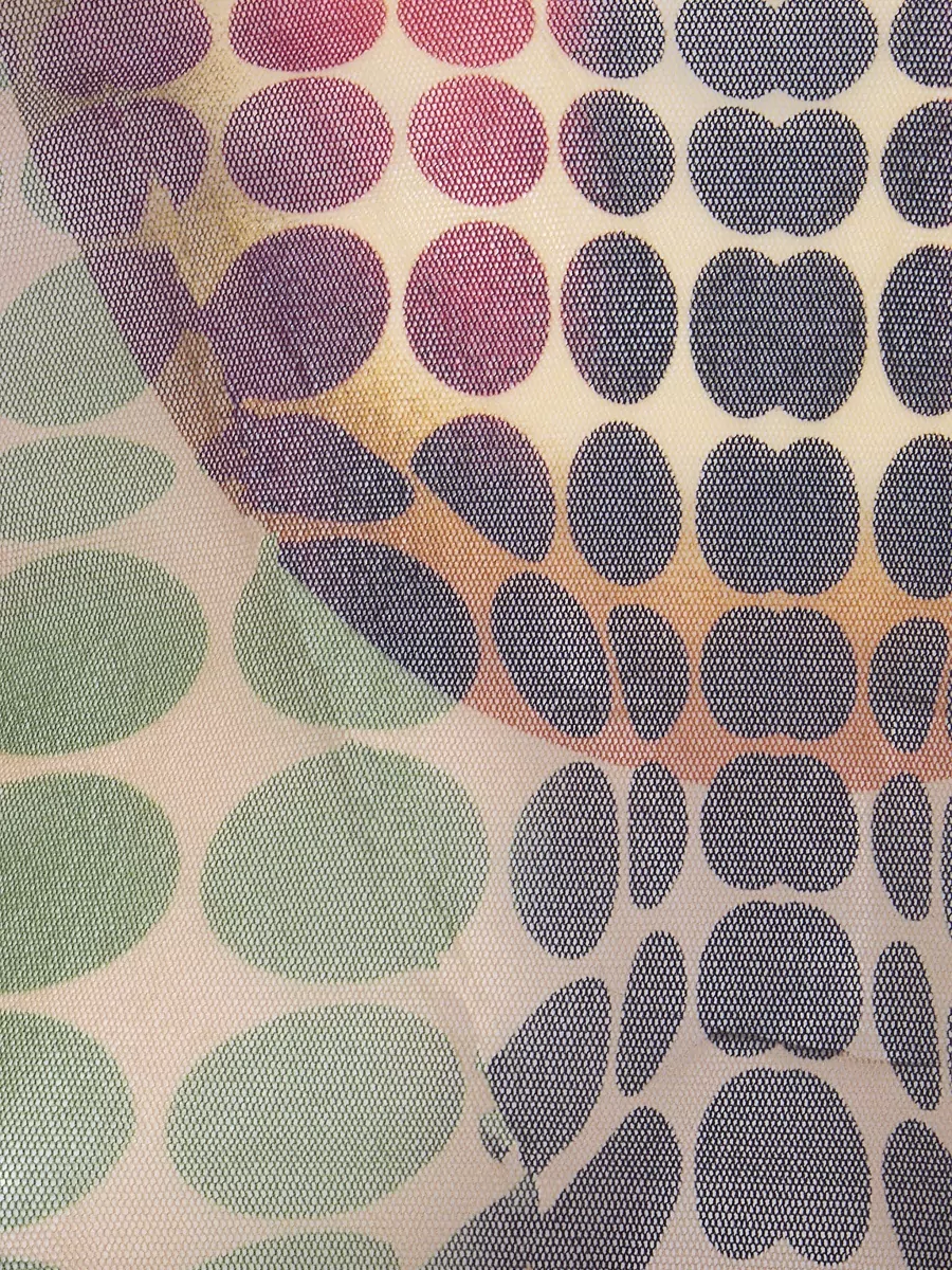 Jean Paul Gaultier High Neck Top Sheer Geometric Pattern