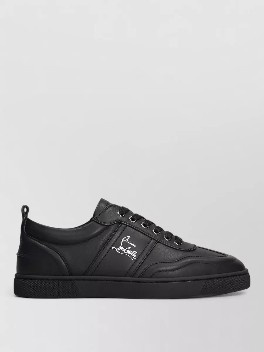 Christian Louboutin leather logo print lace-up sneakers