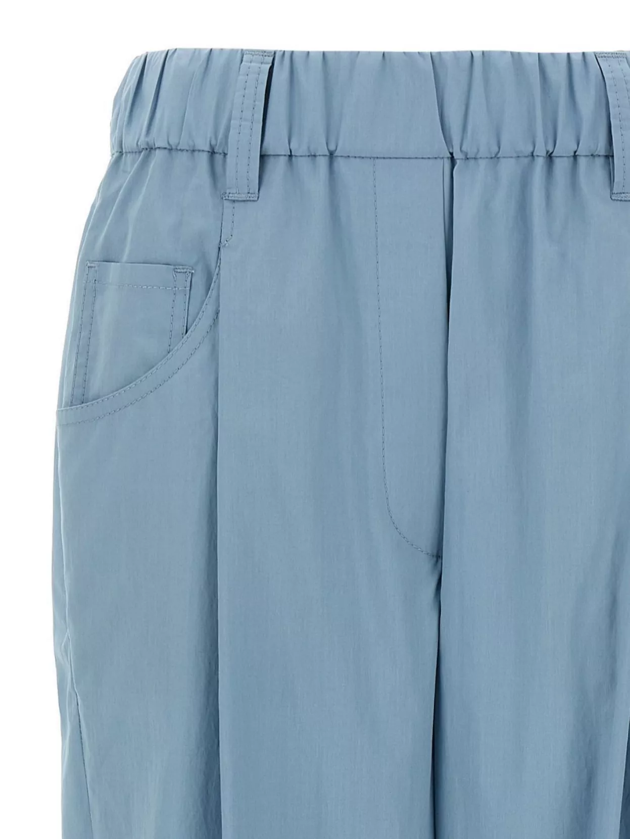Brunello Cucinelli Pleat Pants With Back Pockets And Elastic Waistband