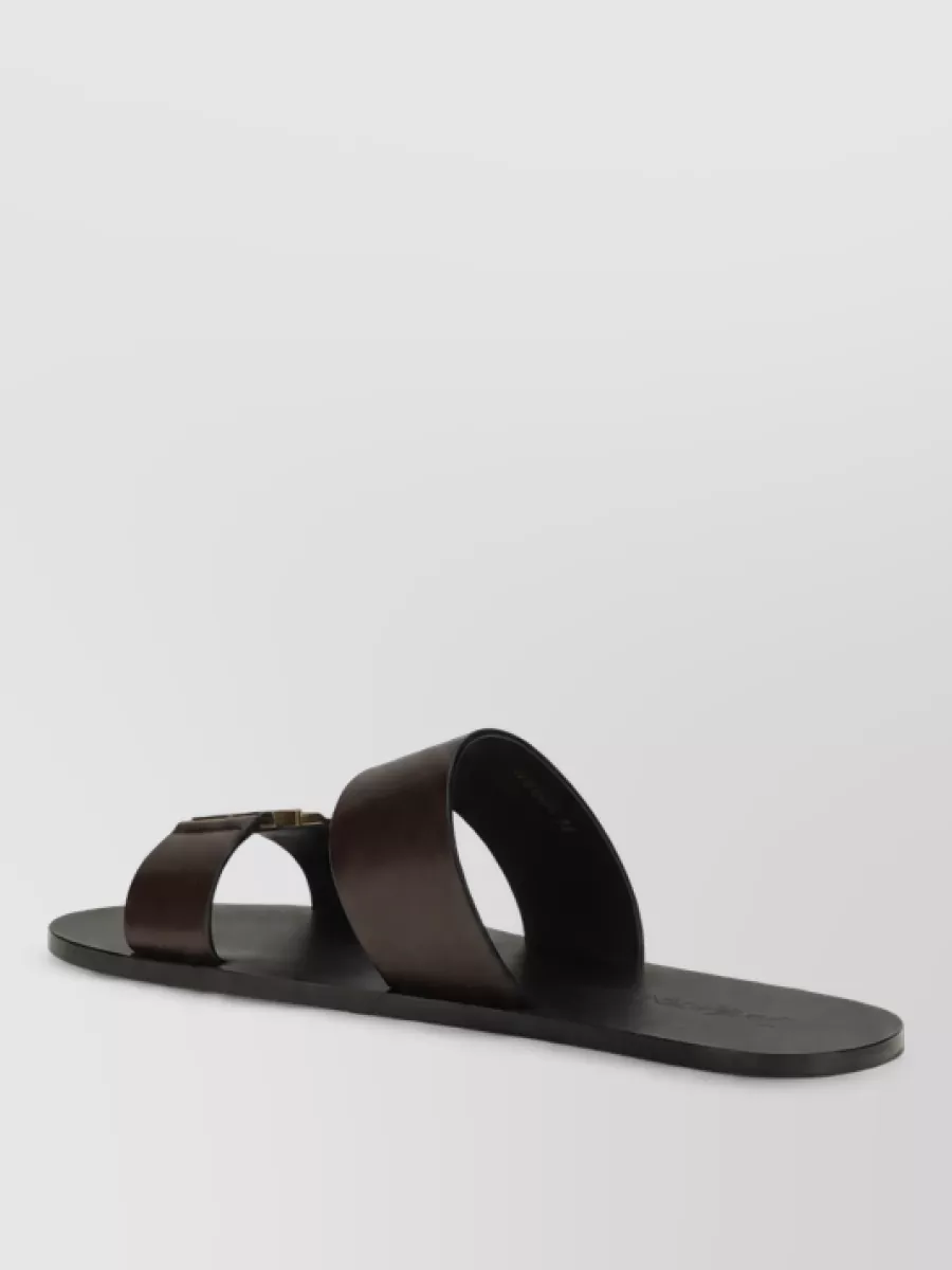 Saint Laurent Leather Flat Sandals