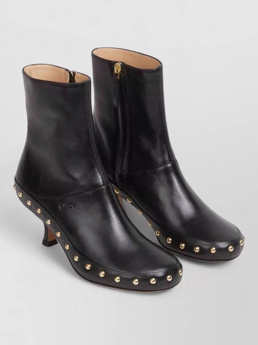 Chloé leather studded ankle boots
