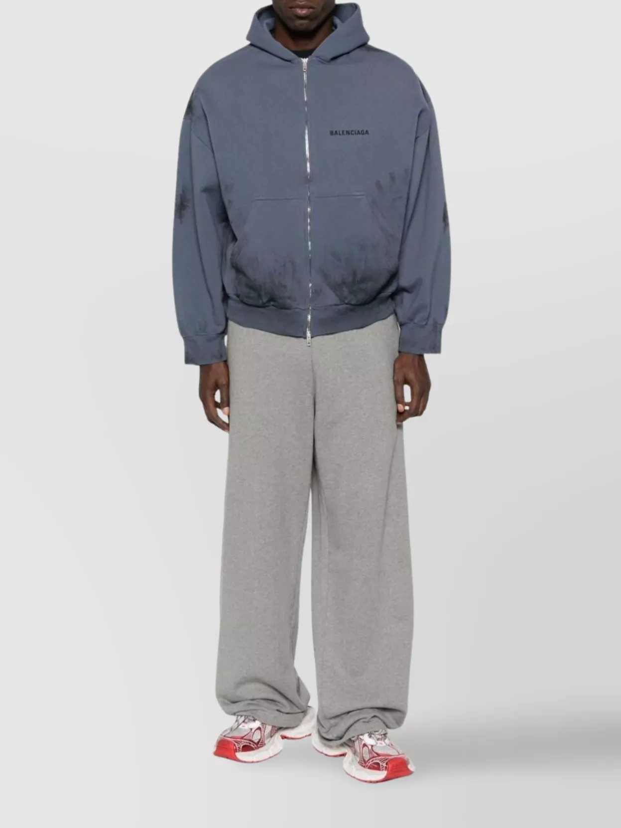 Balenciaga Wide Leg Full Length Trousers With Pockets