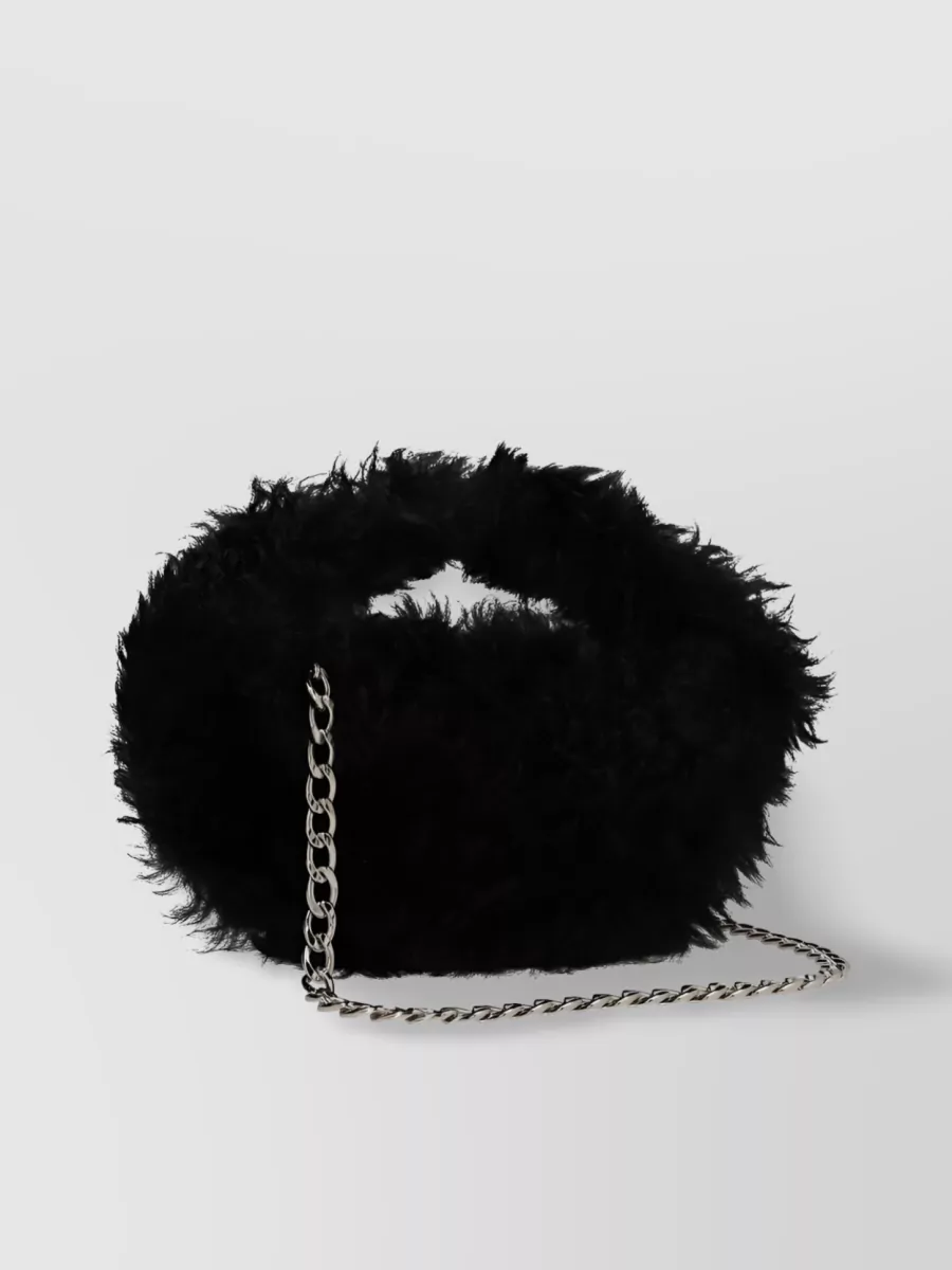 By Far Baby Cush Fluffy Shearling Mini Bag