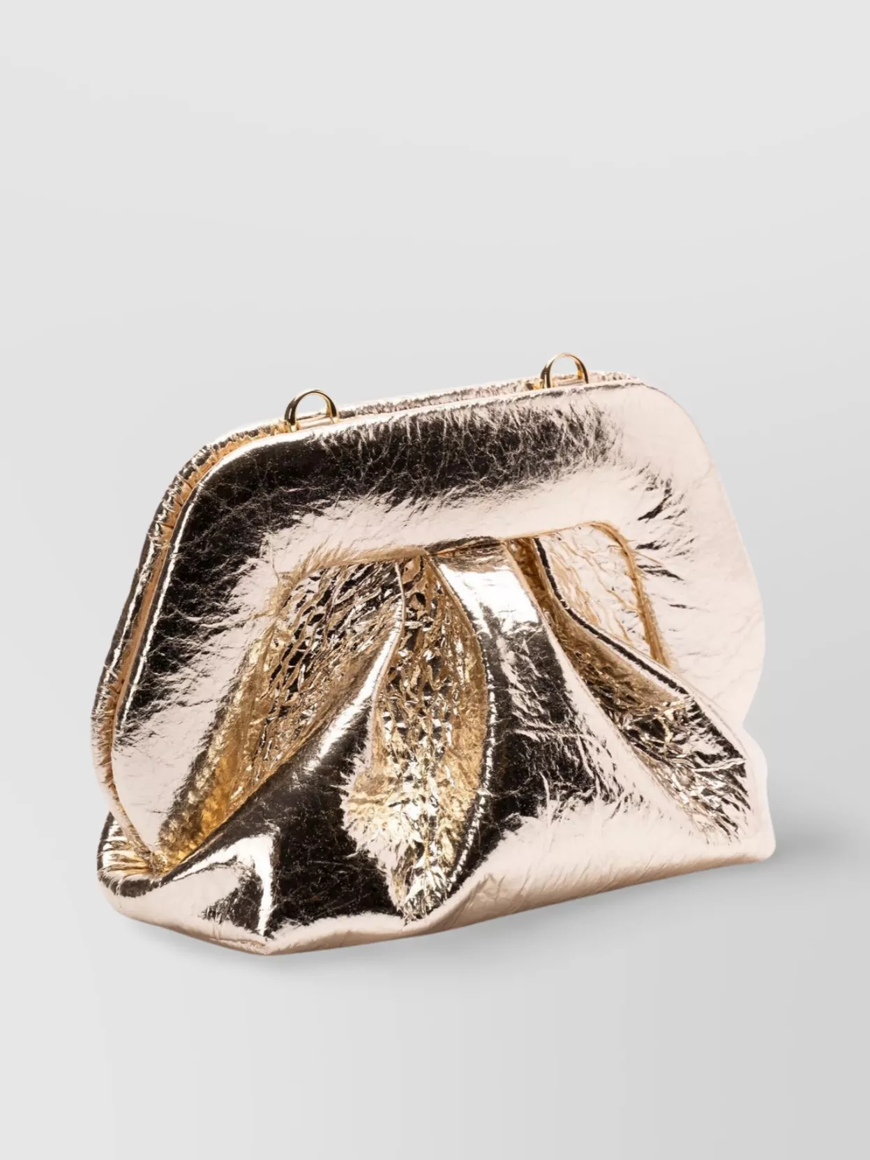 Themoirè Pineapple Cross Body Bag With Pleat Detailing