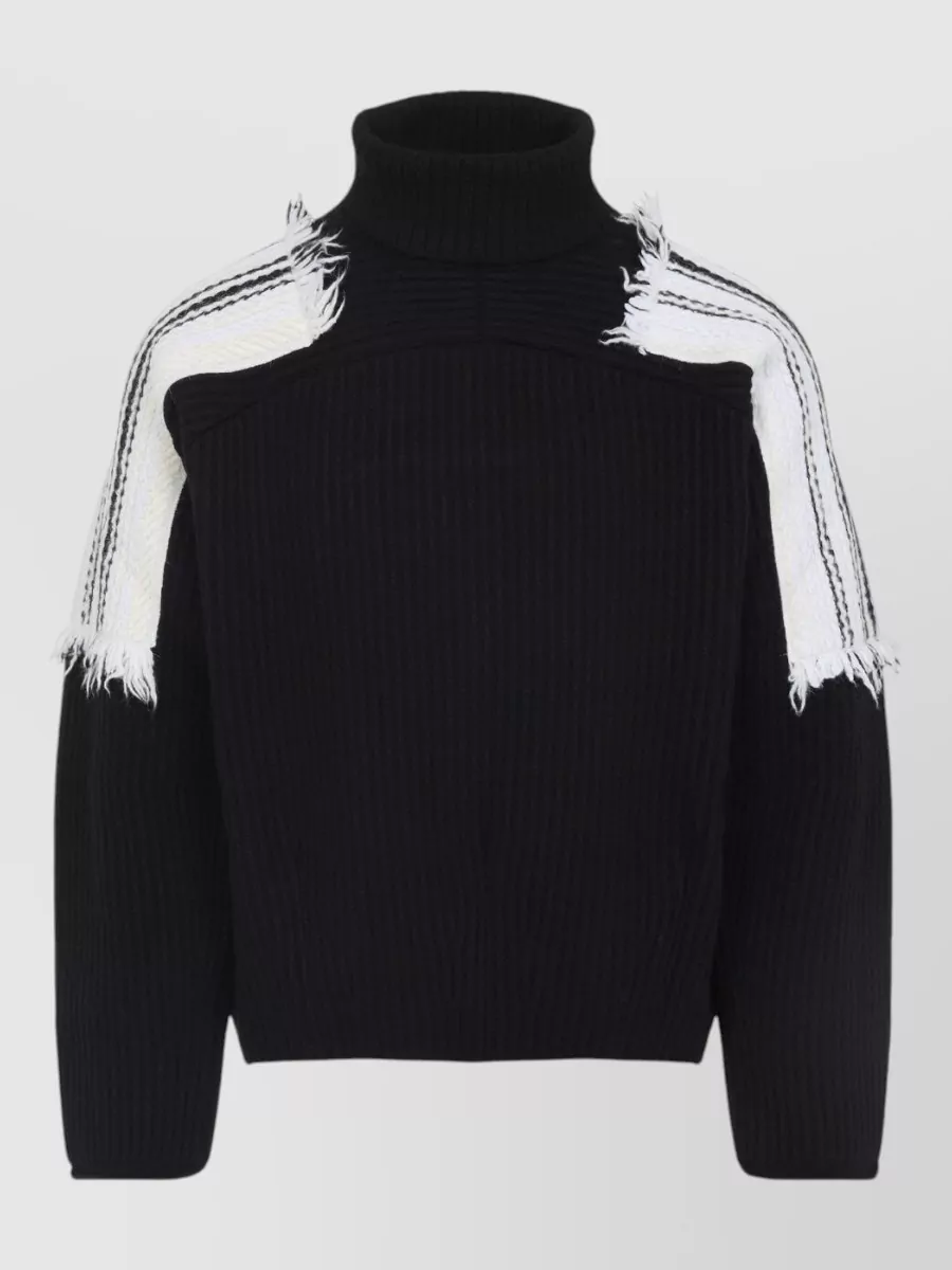 Mordecai Jacquard Stripe Turtleneck Jumper