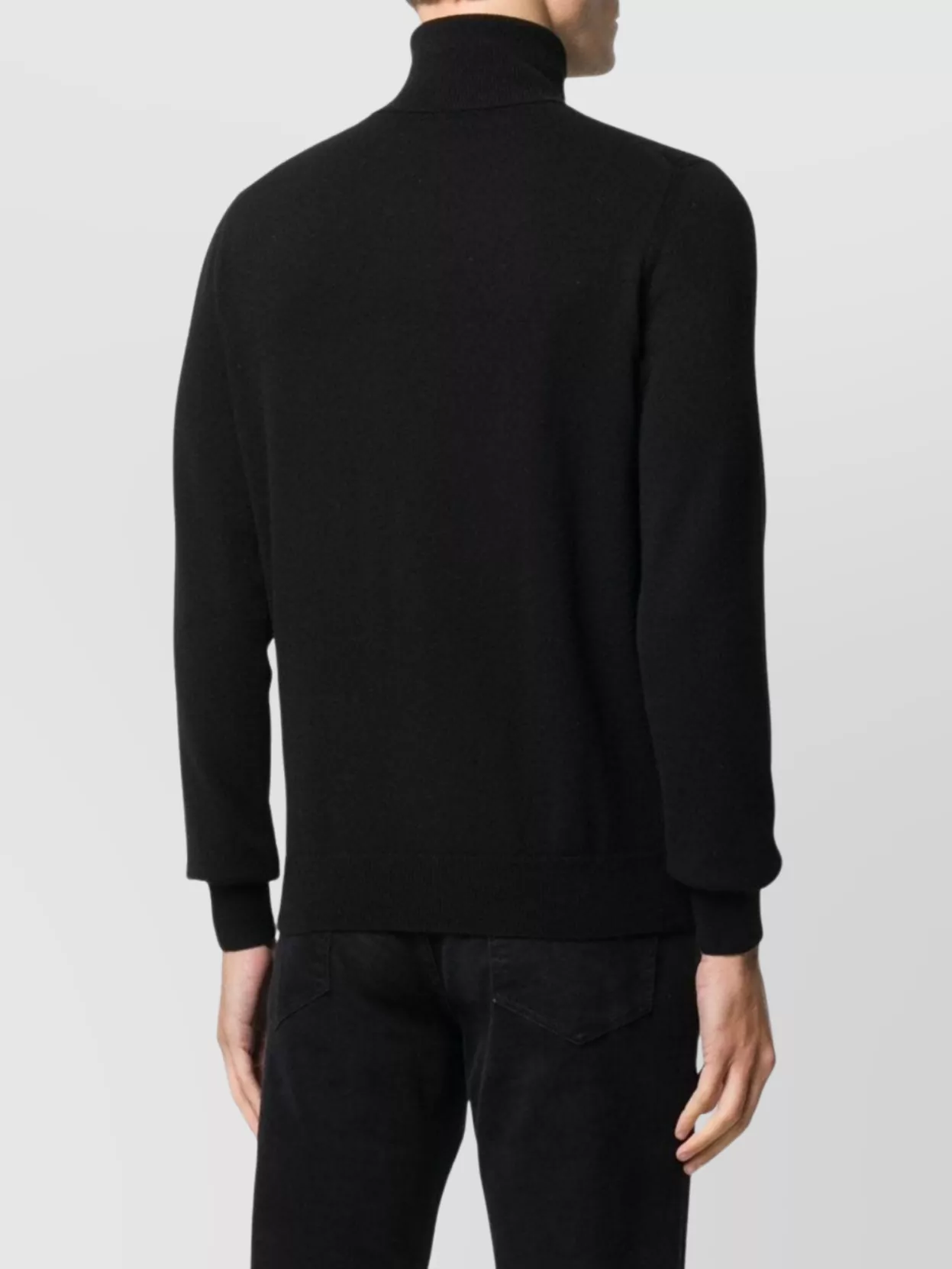 Malo Ribbed Turtleneck Knit Sweater With High Collar