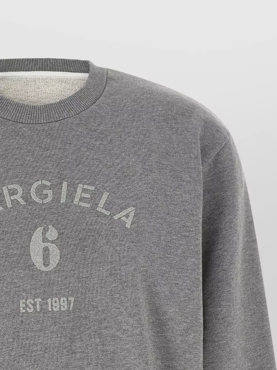 Mm6 Maison Margiela Cotton Logo Print Sweatshirt