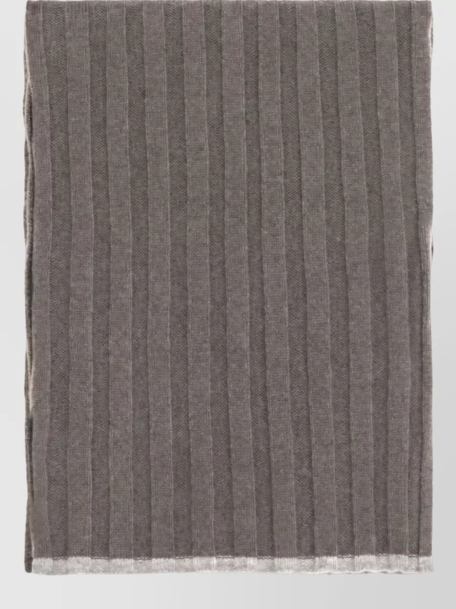Brunello Cucinelli Ribbed Cashmere Scarf
