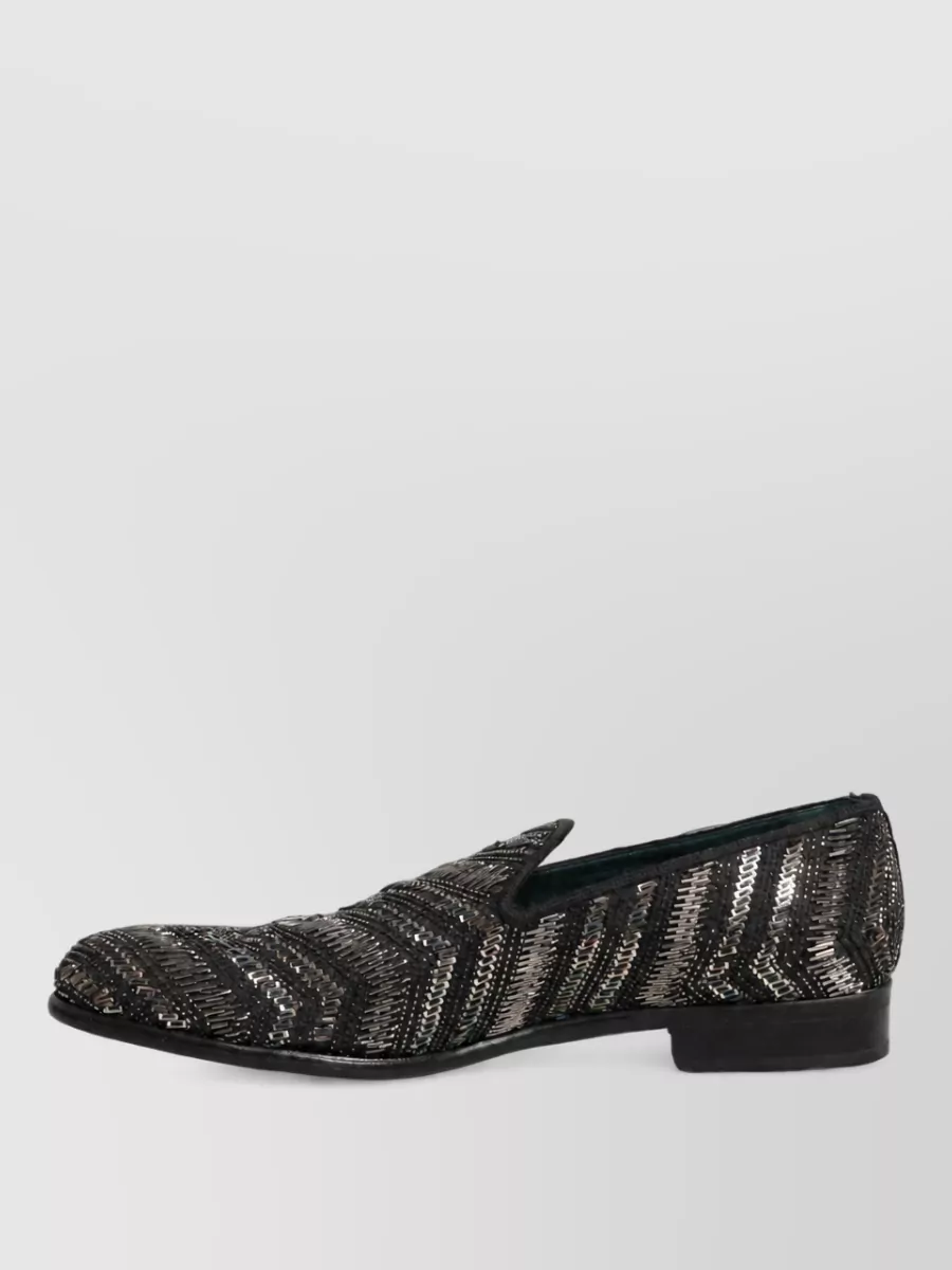 Dolce&Gabbana Leather Embellished Slippers