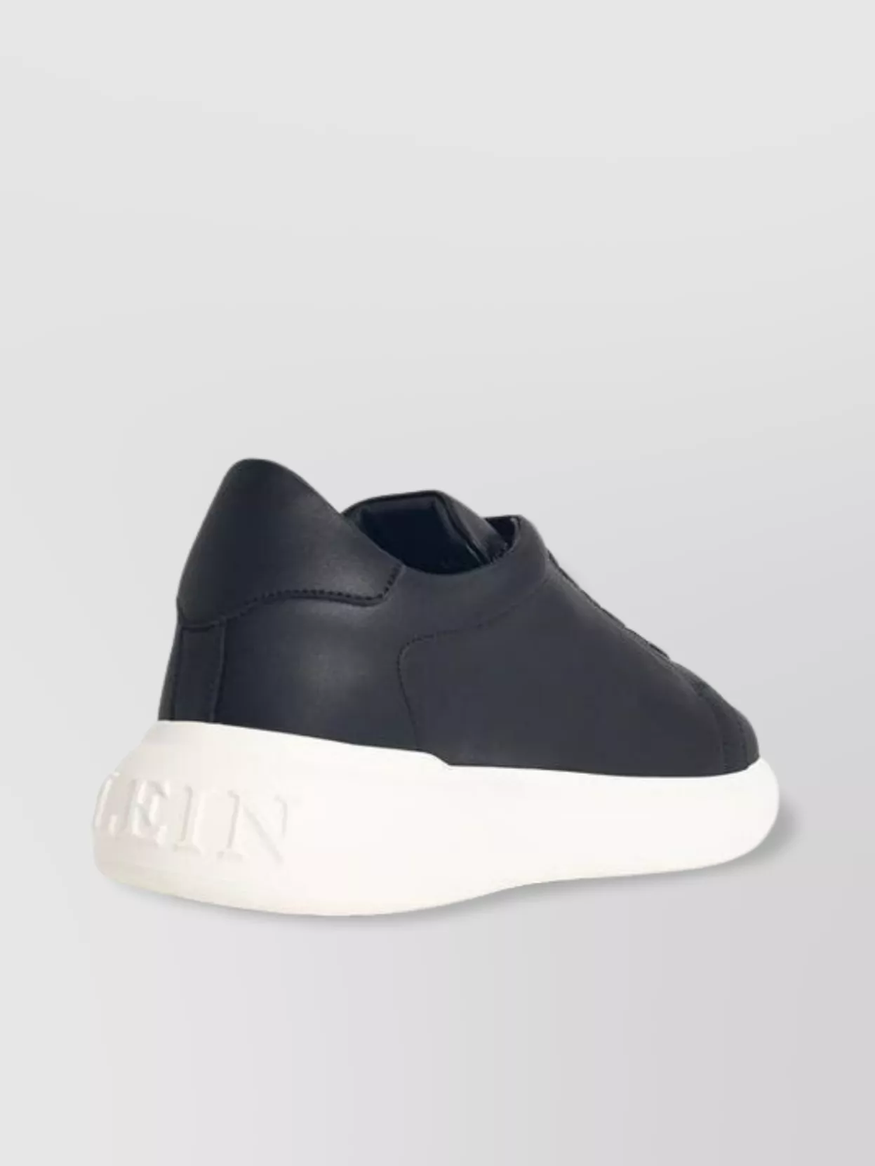 Philipp Plein 'Round Toe' Leather Sneakers With Rubber Sole