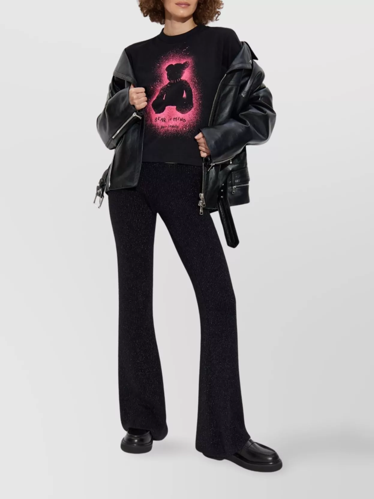 Palm Angels Crew Neck Graphic Print Relaxed Fit T-Shirt
