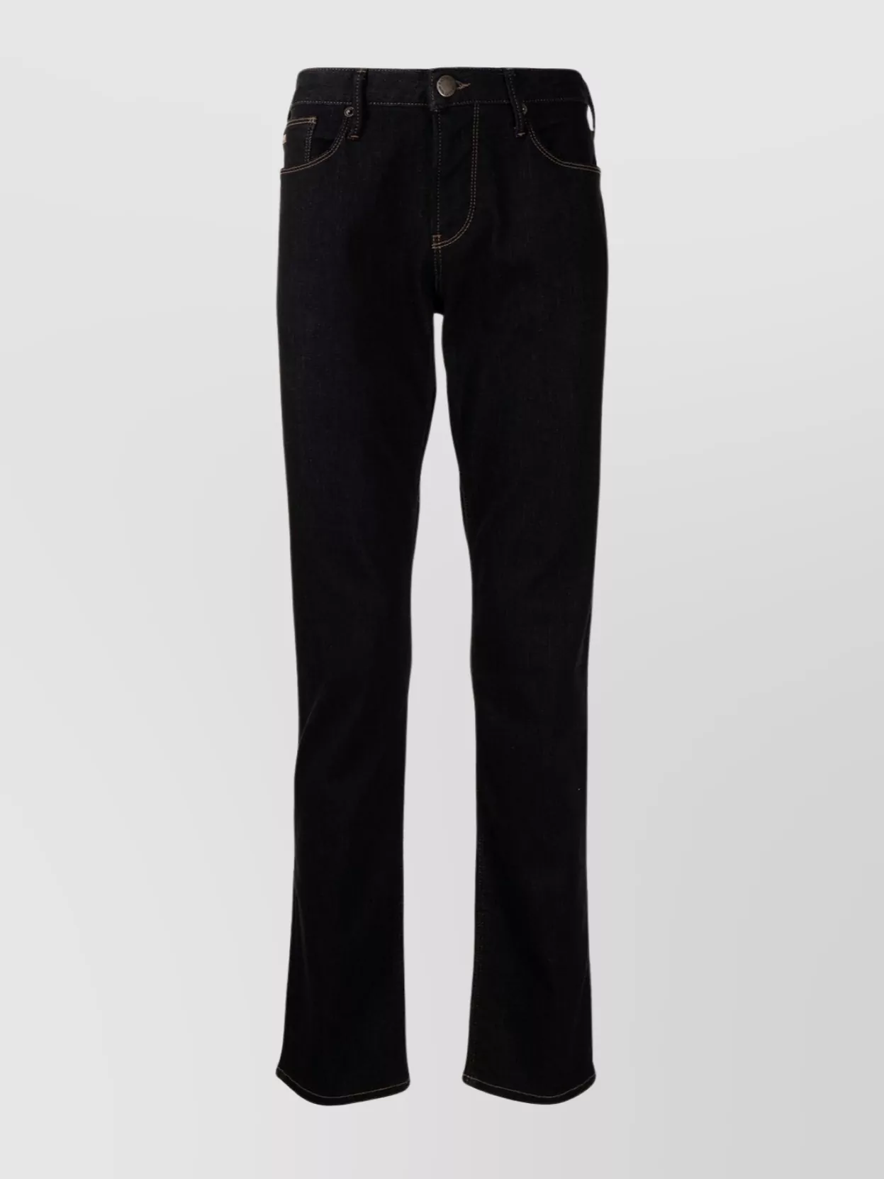Emporio Armani Mid-Rise Straight Leg Jeans With Five-Pocket Design