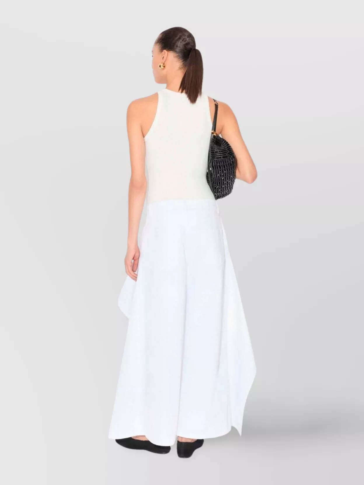 Alaïa Ribbed High Neck Sleeveless Bodysuit