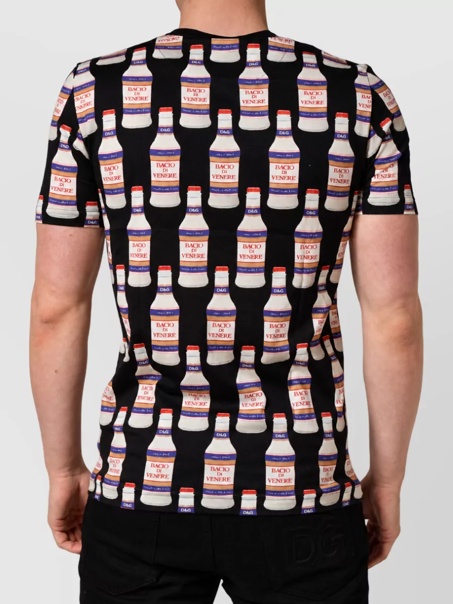 Dolce&Gabbana Bottle Print Cotton T-Shirt