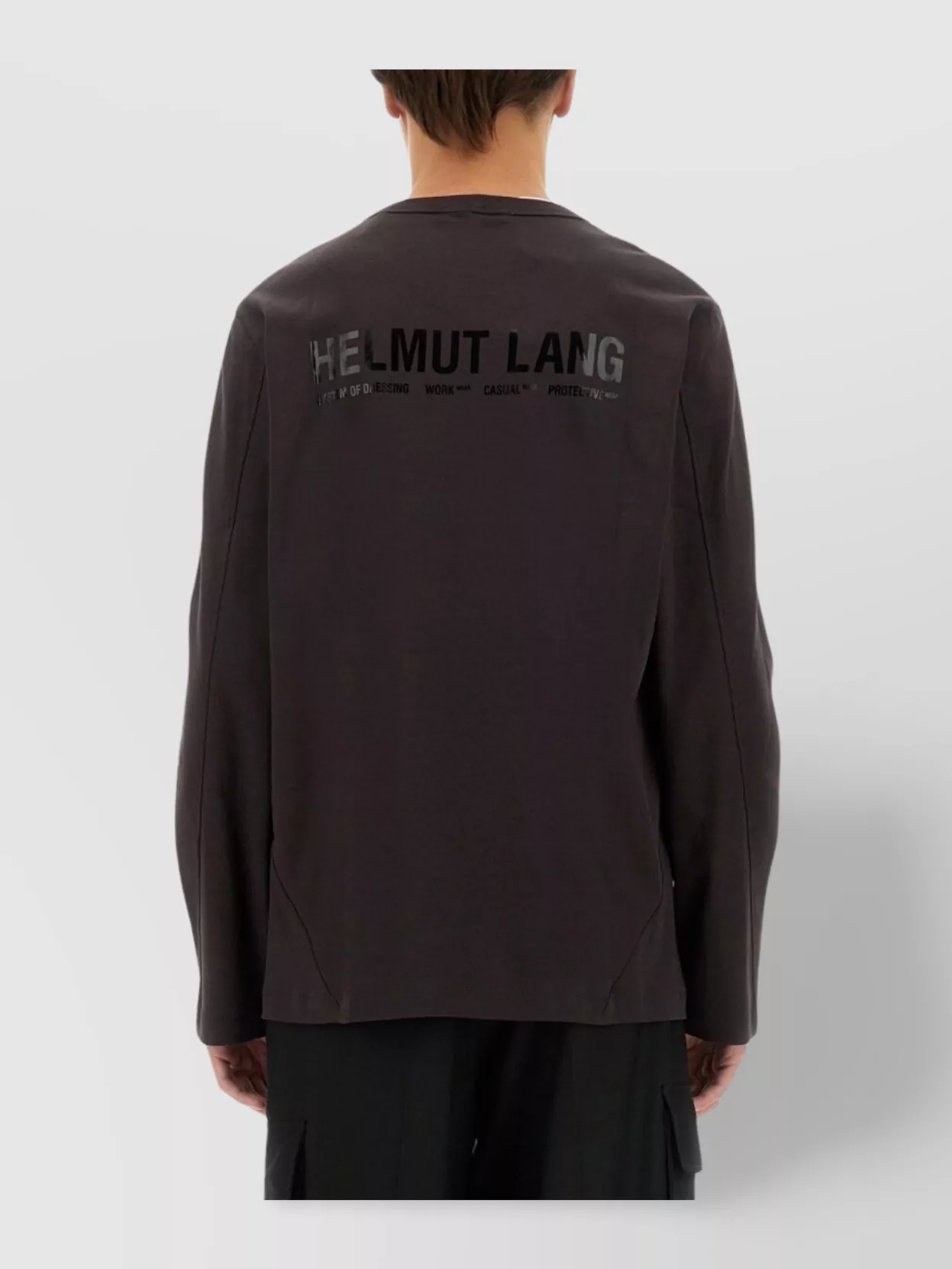 Helmut Lang Apex Crew Neck Graphic Print Long Sleeves