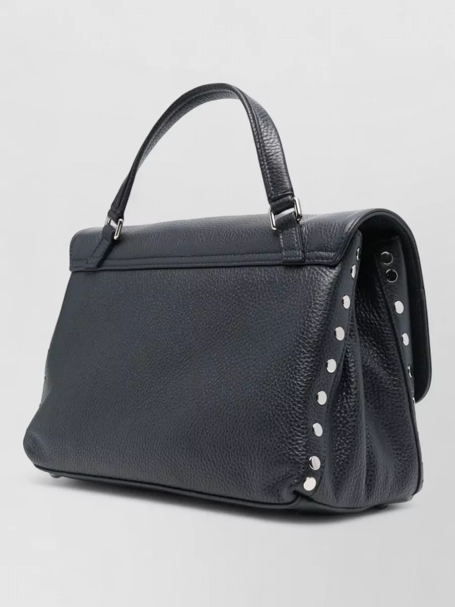 Zanellato Small Leather Crossbody Bag Featuring Studs