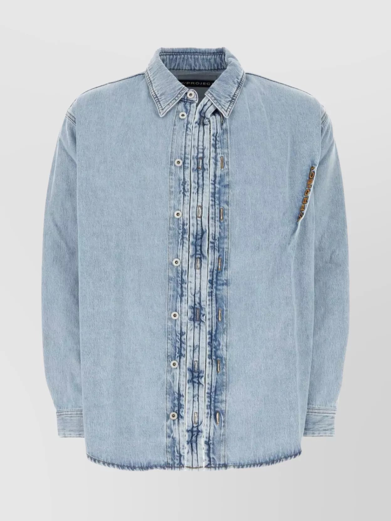 Shop Y/project Denim Shirt Embroidery Chest Pleated Back