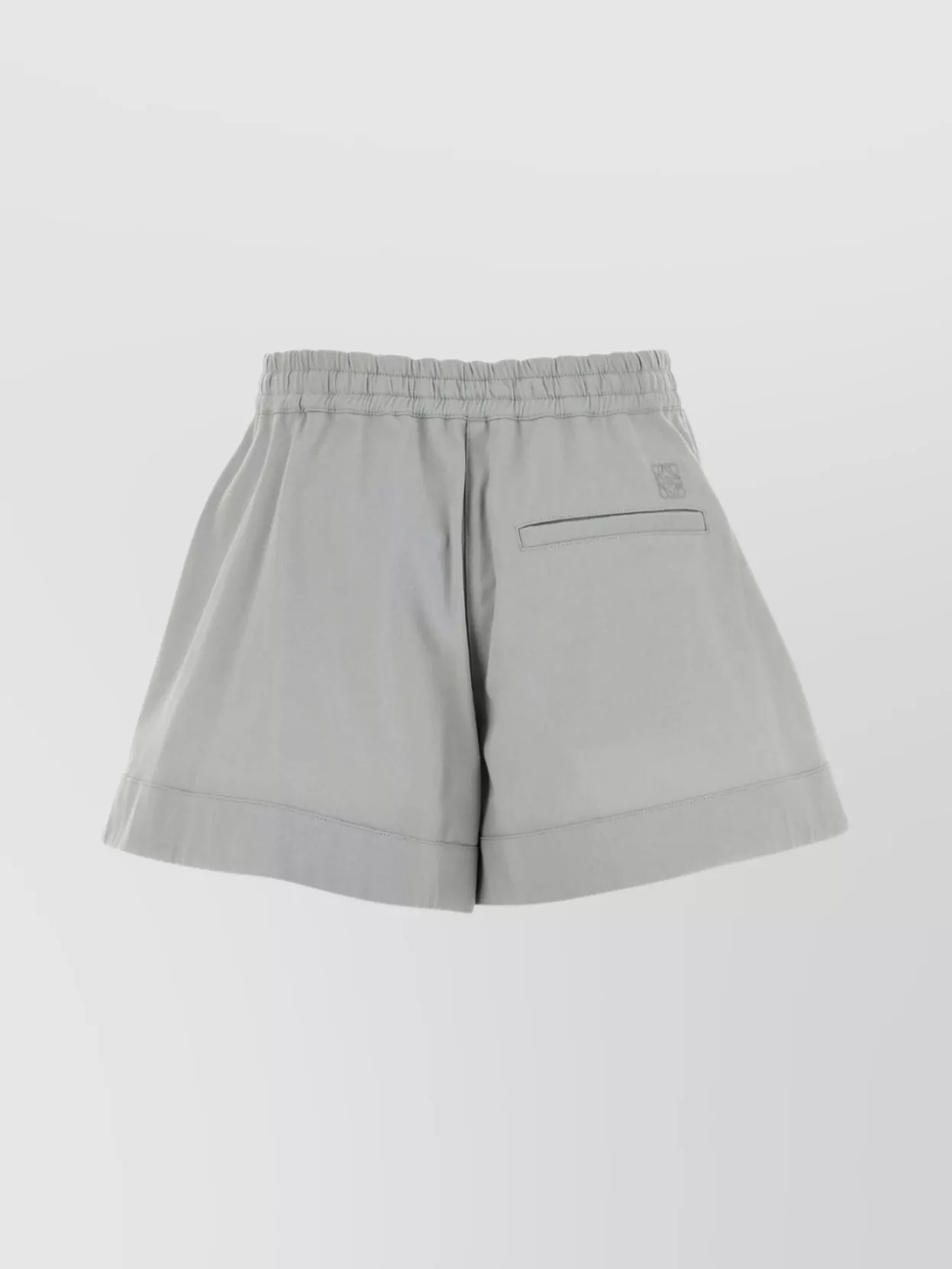 Loewe Twill Shorts With Elastic Waistband And Pockets In Gray