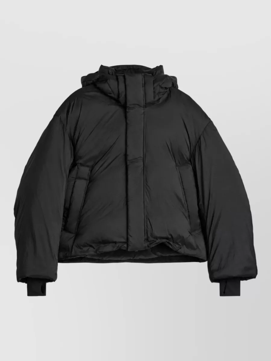Y-3 Short Puffer Coat In Black