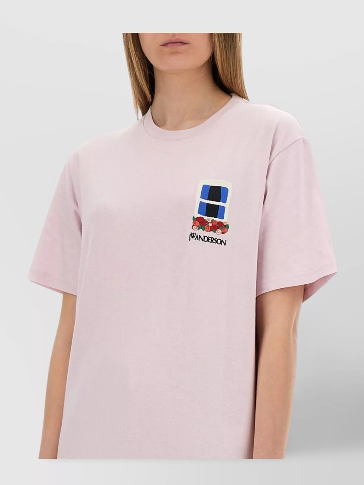 Jw Anderson T-Shirt Embroidered Window Graphic Print