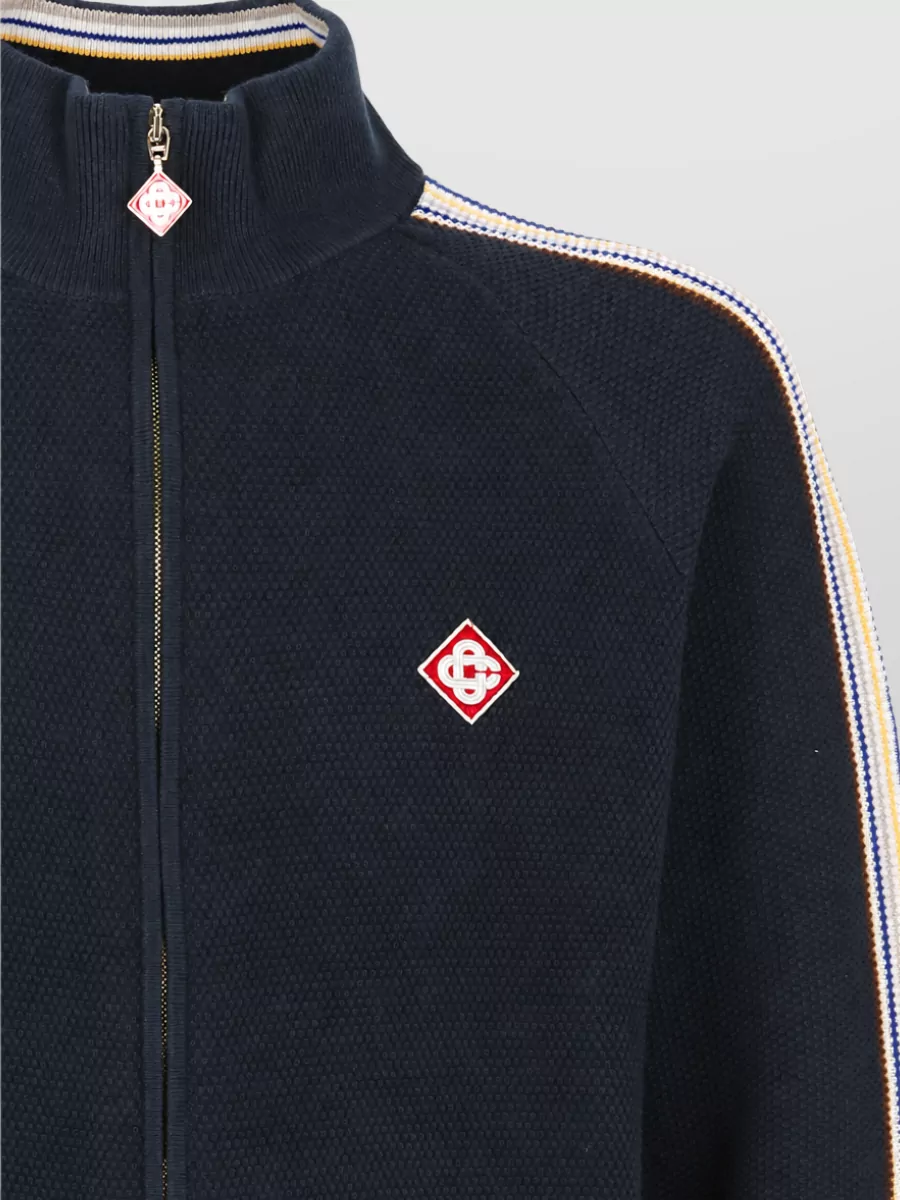 Casablanca Ribbed Zip Sweatshirt