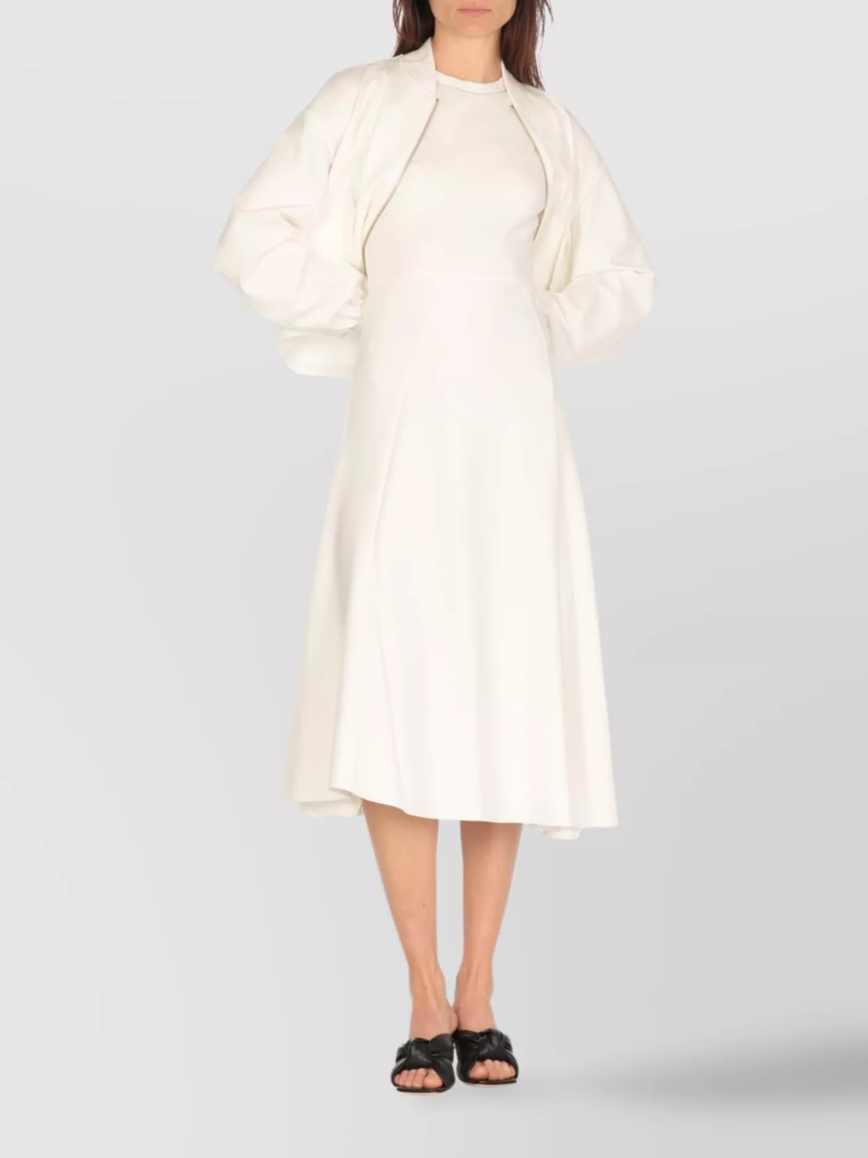 Fabiana Filippi Crew Neckline Elastic Cuffs Front Pockets
