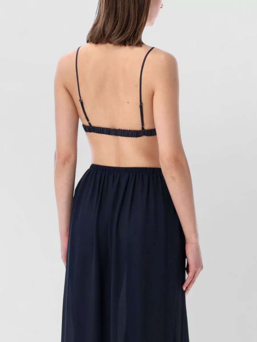 The Frankie Shop Satin Plunge Triangle Bralette