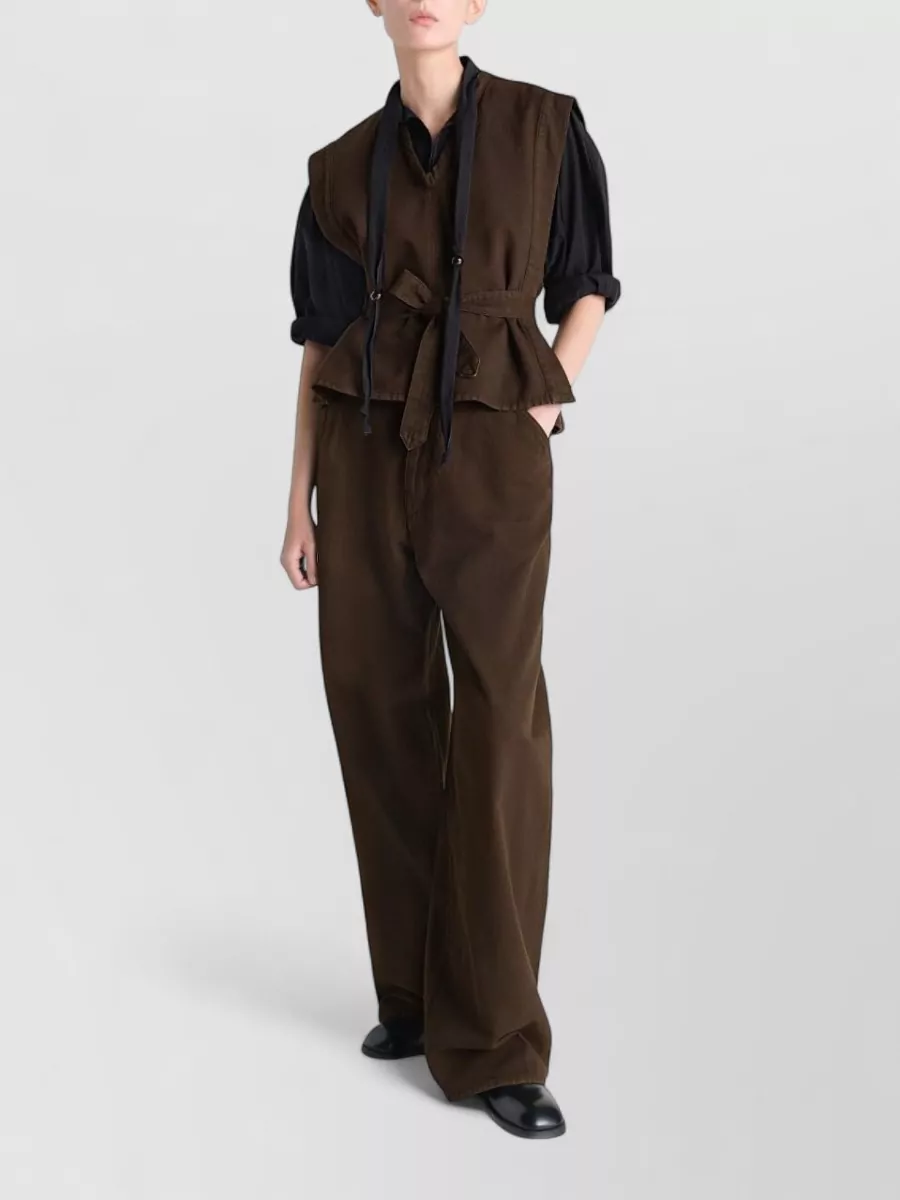 Lemaire V-Neck Belted Sleeveless Top