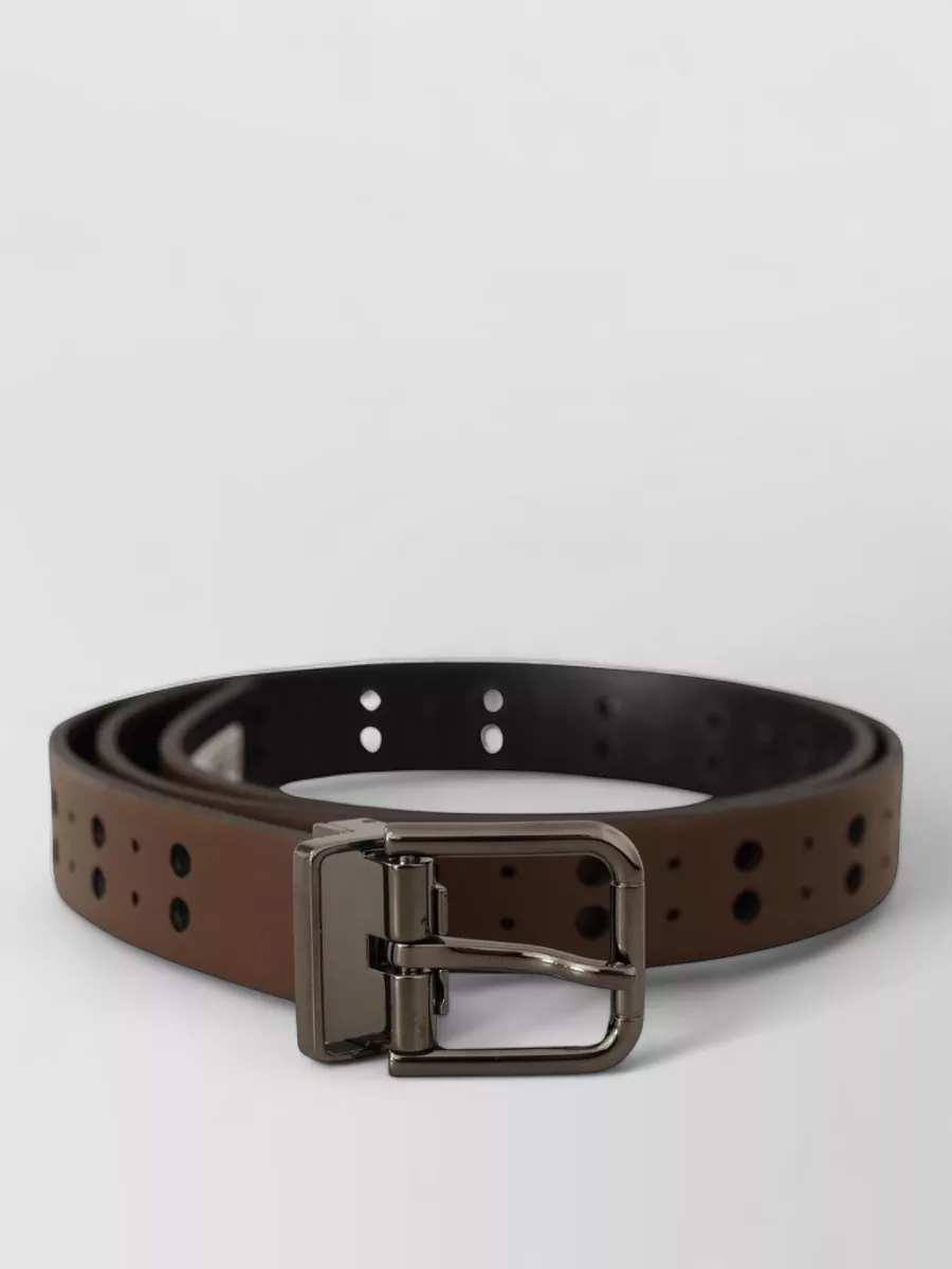 Dolce&Gabbana leather perforated belt