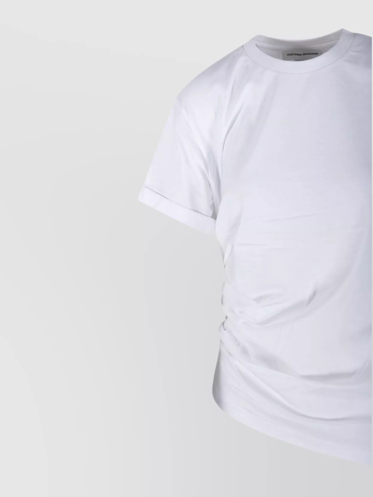 Victoria Beckham Asymmetric Hem Short Sleeve T-shirt